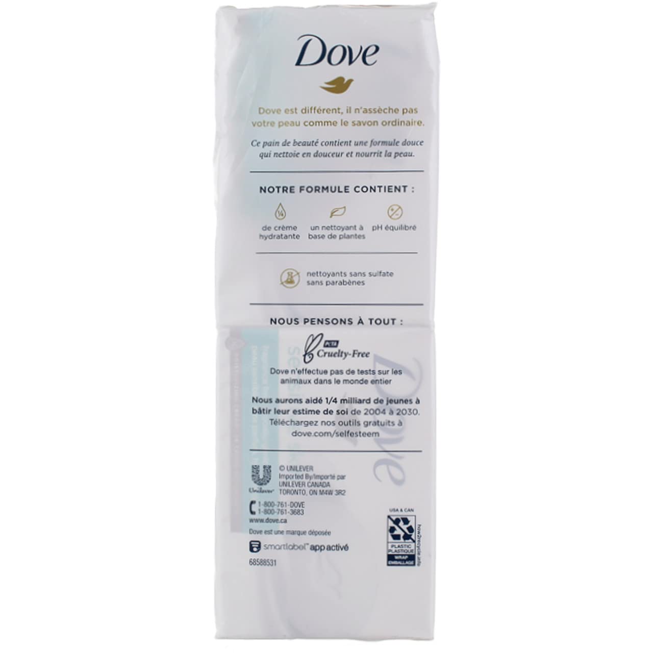 Dove Beauty Bar More Moisturizing Than Bar Soap for Softer Skin, Fragrance-Free, Hypoallergenic Beauty Bar Sensitive Skin With Gentle Cleanser 3.75 oz 14 Bars