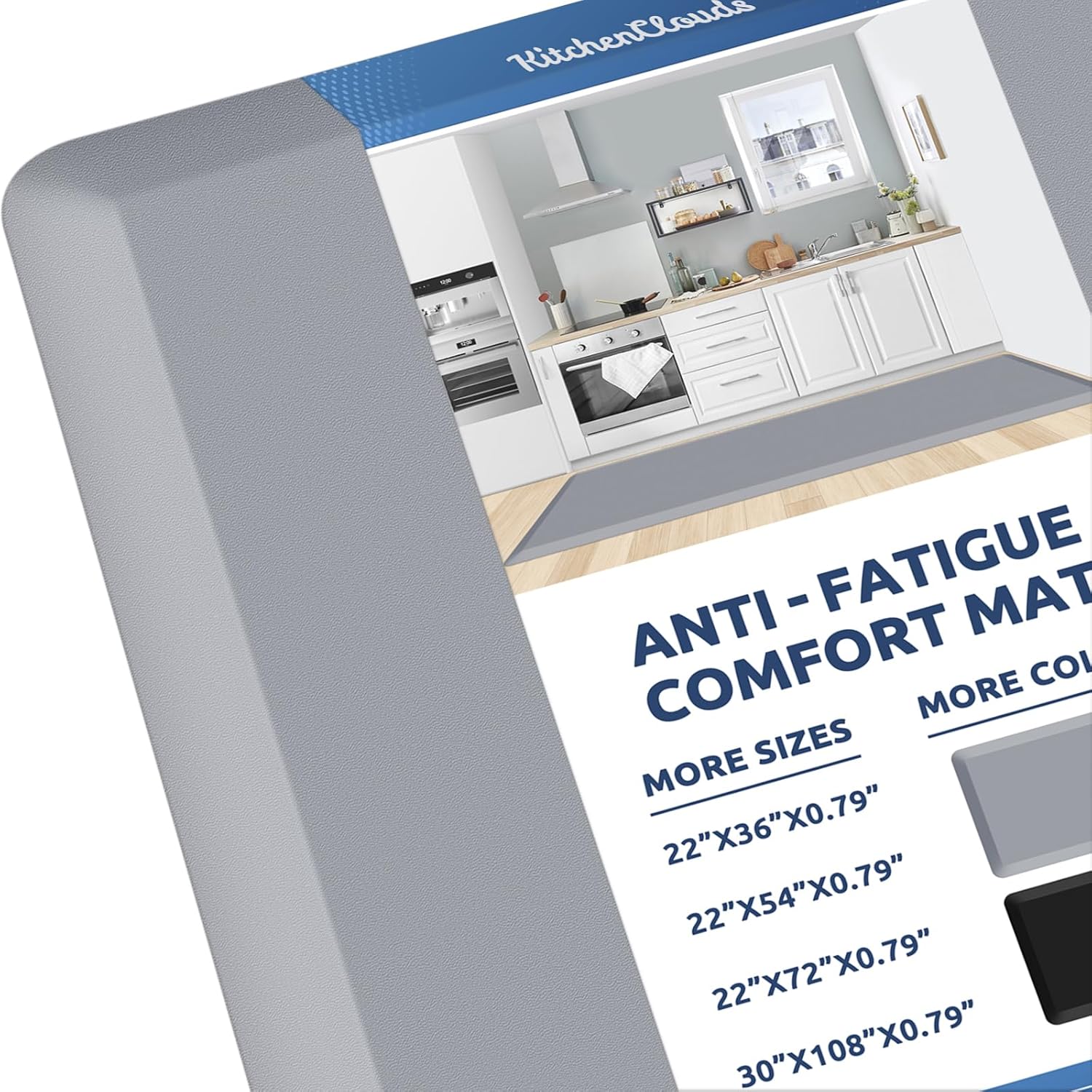 KitchenClouds Kitchen Mat Cushioned Anti Fatigue Rug 17.3