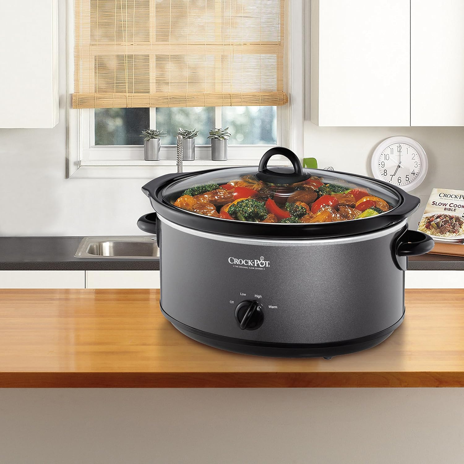 Crockpot SCV700-CH-BR Slow Cooker, 7 quarts, Charcoal