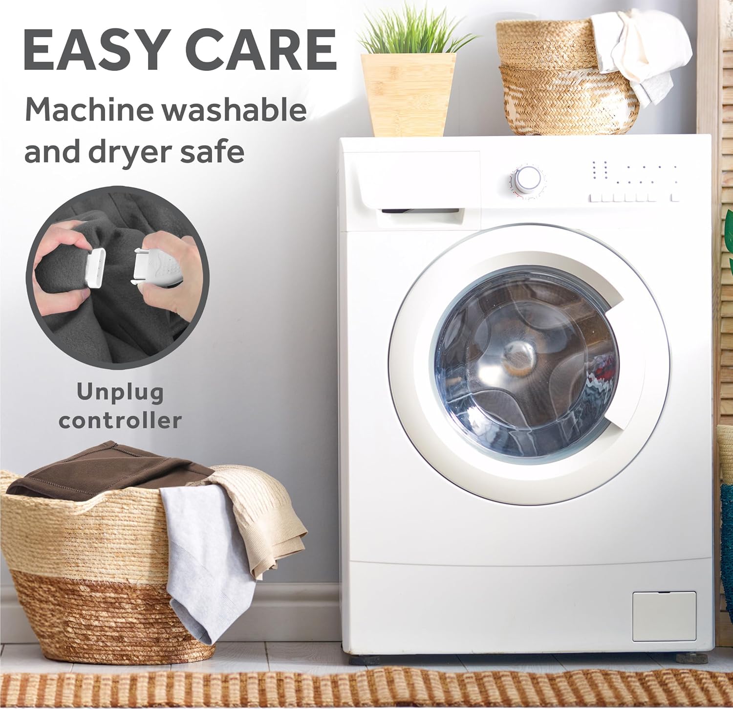 Sunbeam Royal Ultra Rodeen Blue Plaid Heated Personal Throw / Blanket, Cozy-Warm, Adjustable Heat Settings