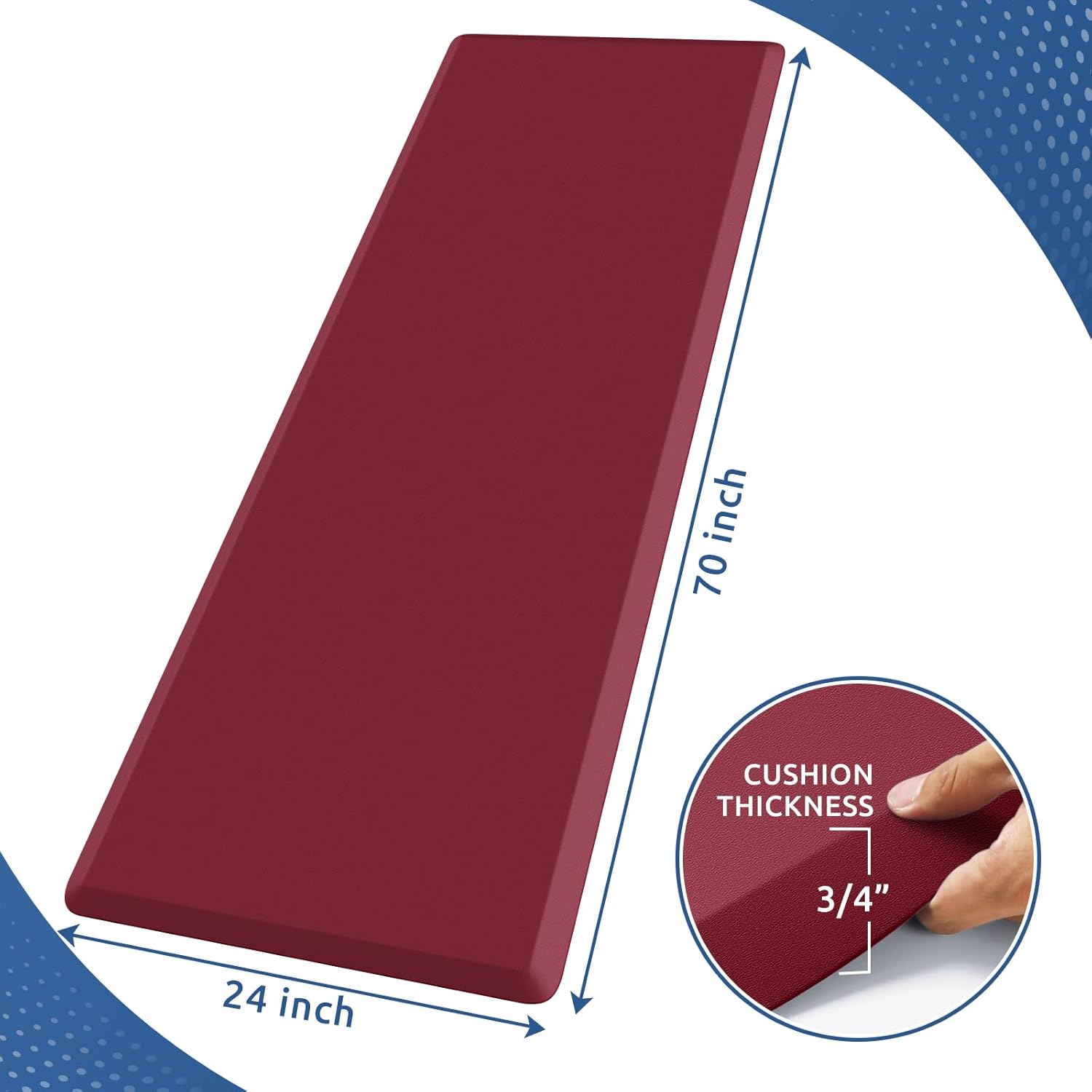 KitchenClouds Kitchen Mat Cushioned Anti Fatigue Rug 17.3