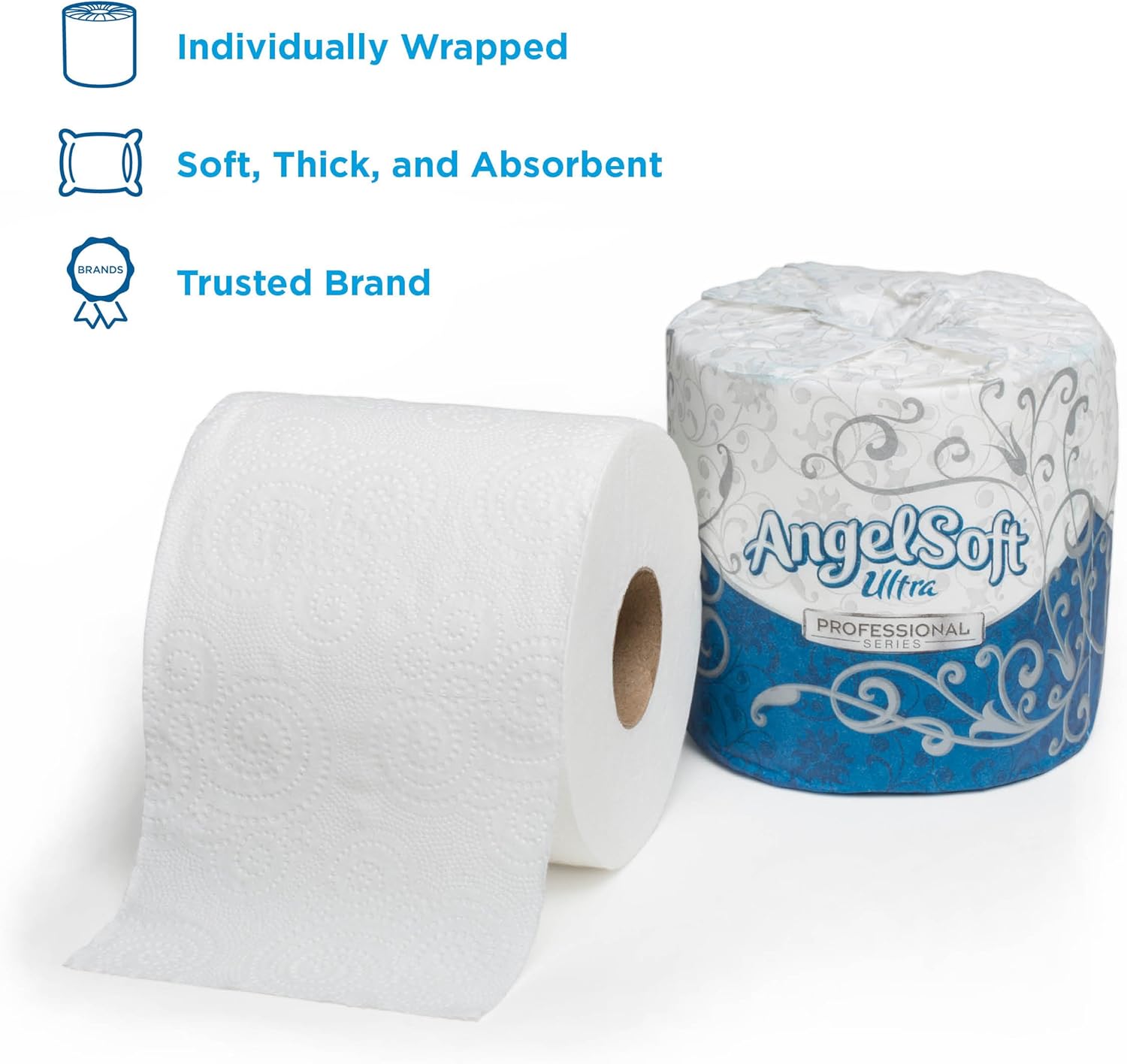 Georgia-Pacific Angel Soft Toilet Paper, 16880, Bulk Case of 80 Rolls, 450 Sheets Per Roll, Individually Wrapped, 2-Ply Soft and Strong Toilet Tissue
