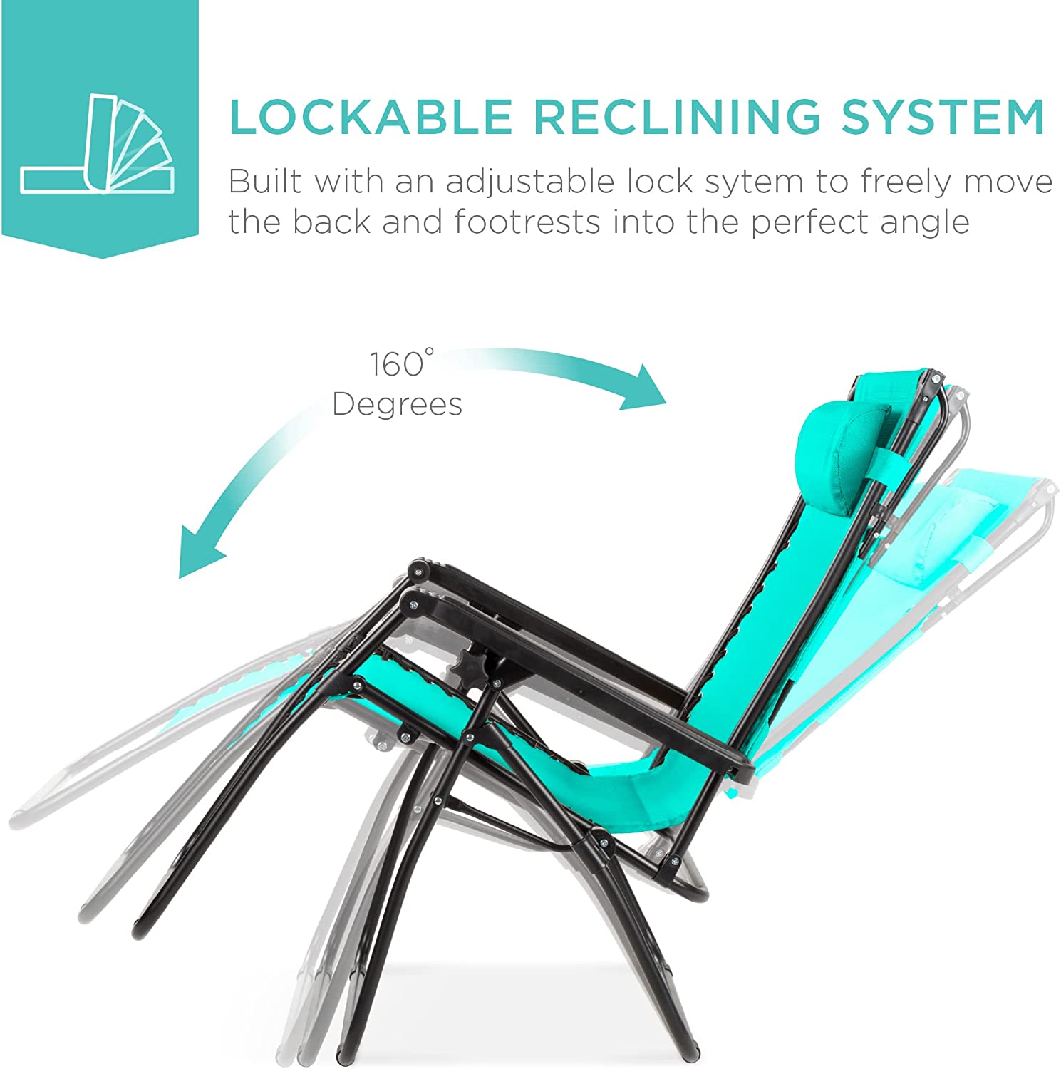 Folding Zero Gravity Outdoor Recliner Patio Lounge Chair w/Adjustable Canopy Shade, Headrest, Side Accessory Tray, Textilene Mesh - Beige