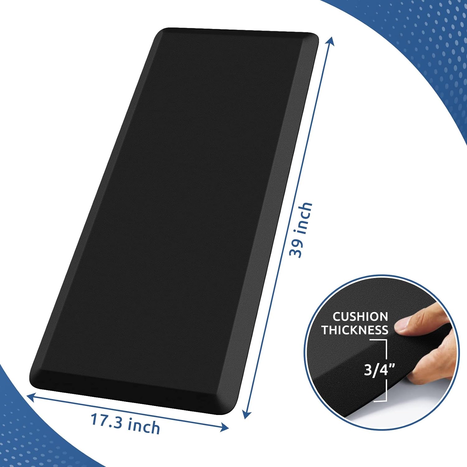 KitchenClouds Kitchen Mat Cushioned Anti Fatigue Rug 17.3