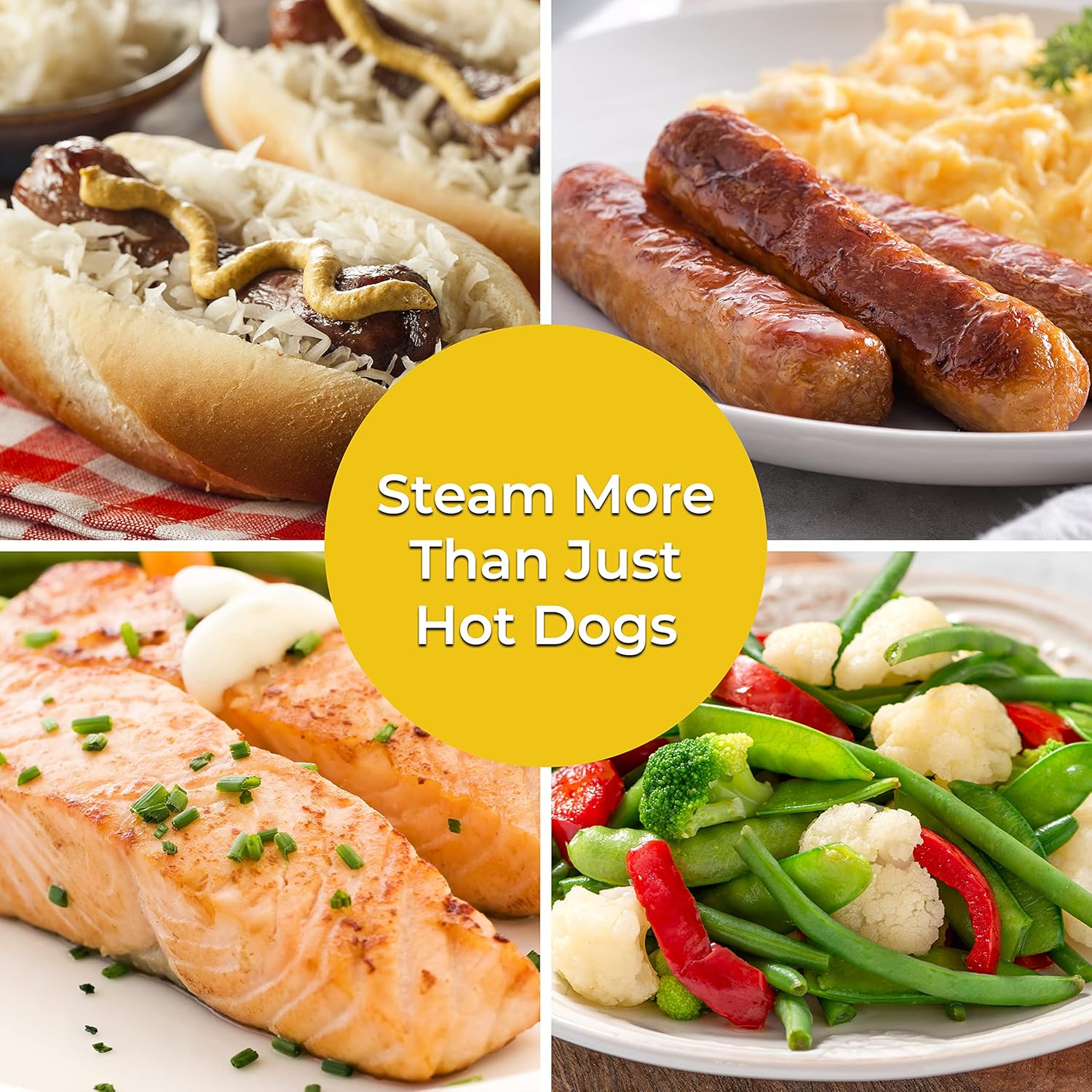 Nostalgia Extra Large Diner-Style Coca-Cola Hot Dog Steamer and Bun Warmer, 24 Hot Dog and 12 Bun Capacity, Steam Bratwursts, Sausages, Vegetables, Fish, Dumplings, Red