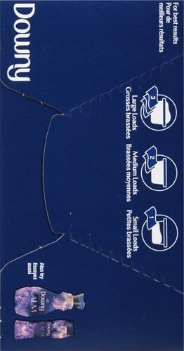 Downy Infusions Mega Dryer Sheets, Laundry Fabric Softener, CALM, Lavender and Vanilla Bean, 180 Count (3 box of 60 sheets)