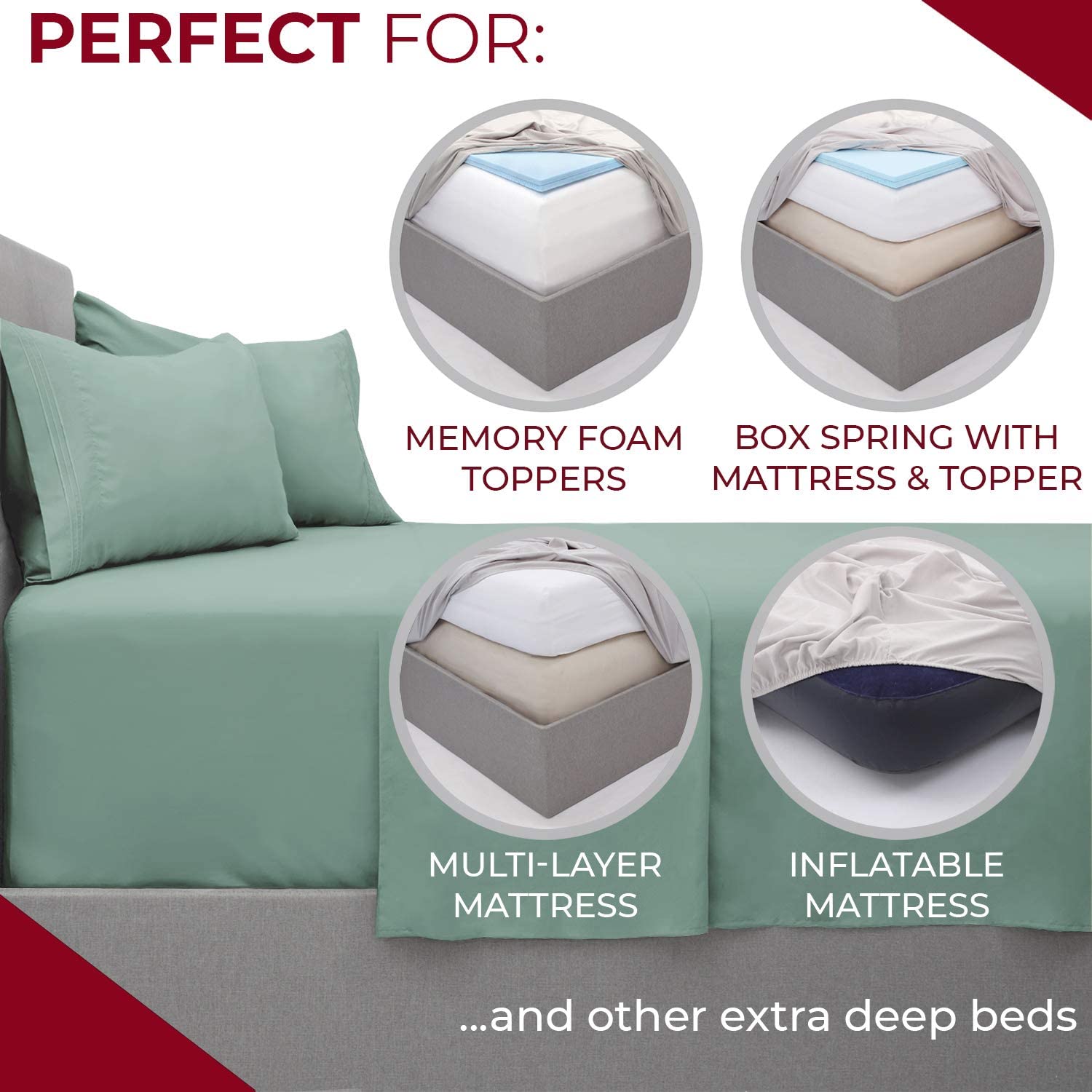 Queen Sheet Sett- 4 Piece