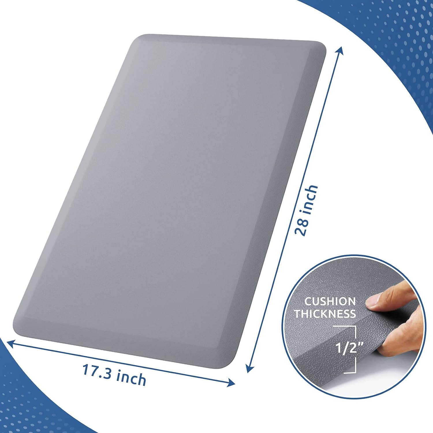 KitchenClouds Kitchen Mat Cushioned Anti Fatigue Rug 17.3