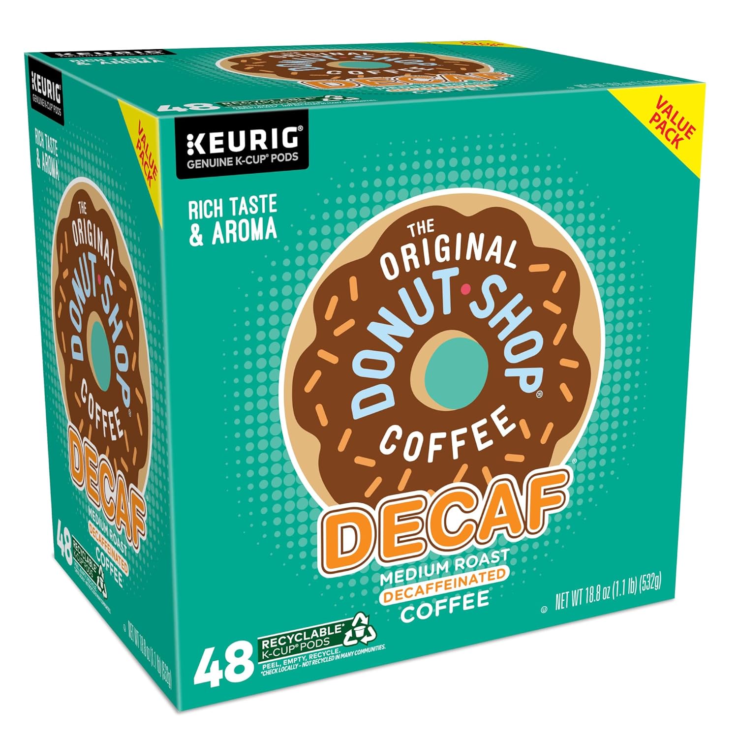 The Original Donut Shop Regular Keurig Single-Serve K-Cup Pods, Medium Roast Coffee, 96 Count