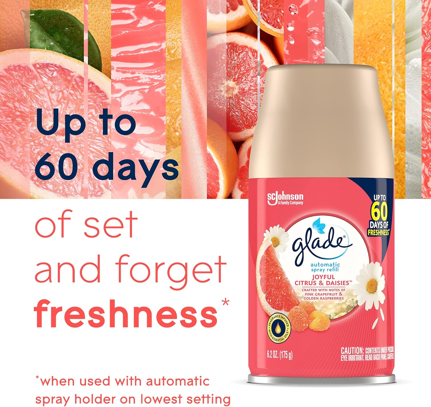 Glade Automatic Spray Air Freshener Refill, Scented Air Freshener for Home and Bathroom, Clean Linen, 6.2 Oz, 3 Count