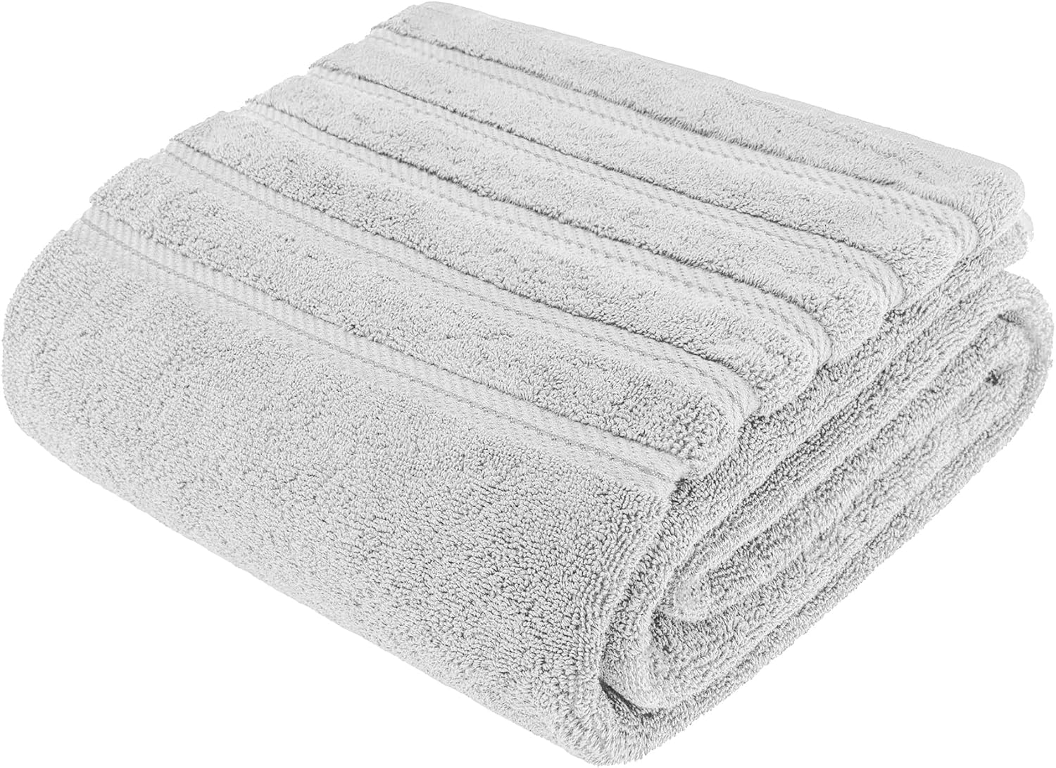 American Soft Linen Luxury 6 Piece Towel Set, 2 Bath Towels 2 Hand Towels 2 Washcloths, 100% Cotton Turkish Towels for Bathroom, Light Grey Towel Sets