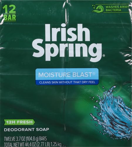Irish Spring Bar Soap for Men, Original Clean, Smell Fresh and Clean for 12 Hours, Men Soap Bars for Washing Hands and Body, Mild for Skin, Recyclable Carton, 3.7 Ounce - 3 Count (Pack of 8)
