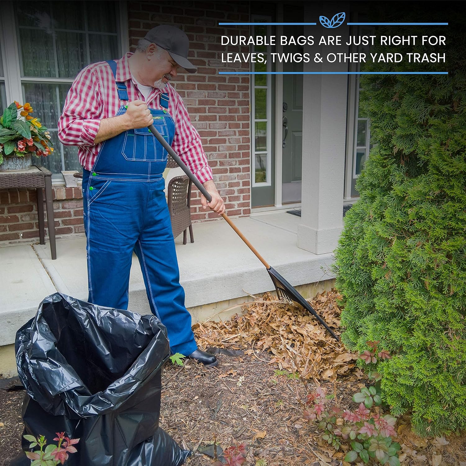 ToughBag 55 Gallon Trash Bags, 55-60 Gallon Trash Bags Heavy Duty (50 COUNT) - Large Black Trash Bags, 50-60 Gallon Garbage Bags for Contractors, Commercial, and Lawn, 35 x 55