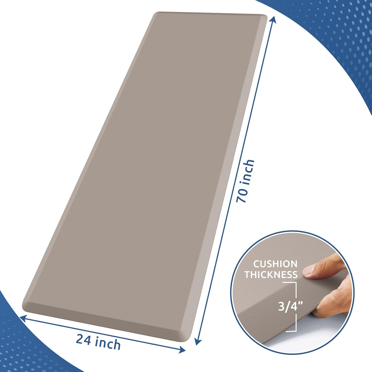 KitchenClouds Kitchen Mat Cushioned Anti Fatigue Rug 17.3