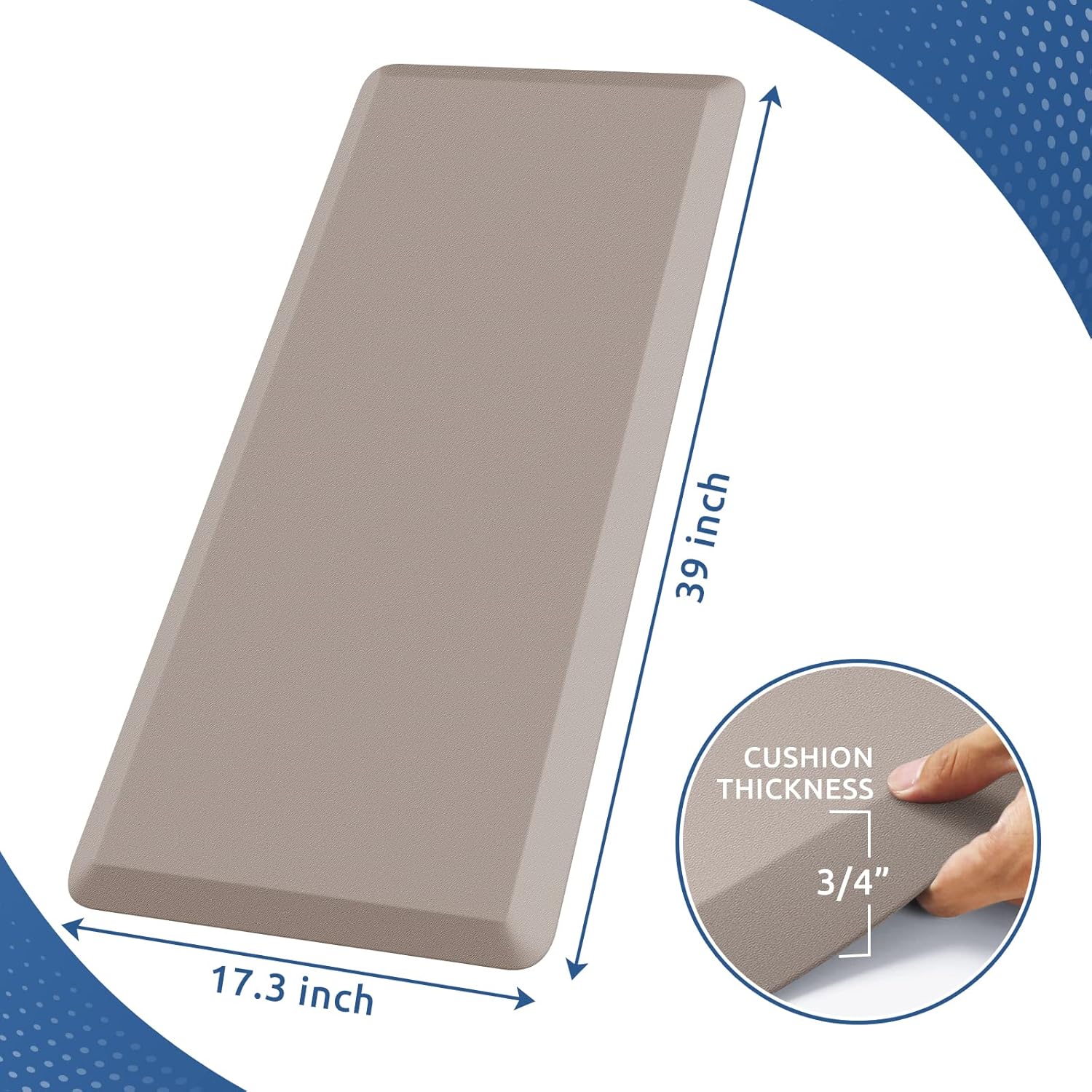 KitchenClouds Kitchen Mat Cushioned Anti Fatigue Rug 17.3