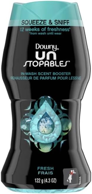 Downy Unstopables In Wash Scent Booster Beads, Fresh Scent, 24 oz, Downy Scent Booster Beads, Unstoppable Laundry Beads, Odor Protection