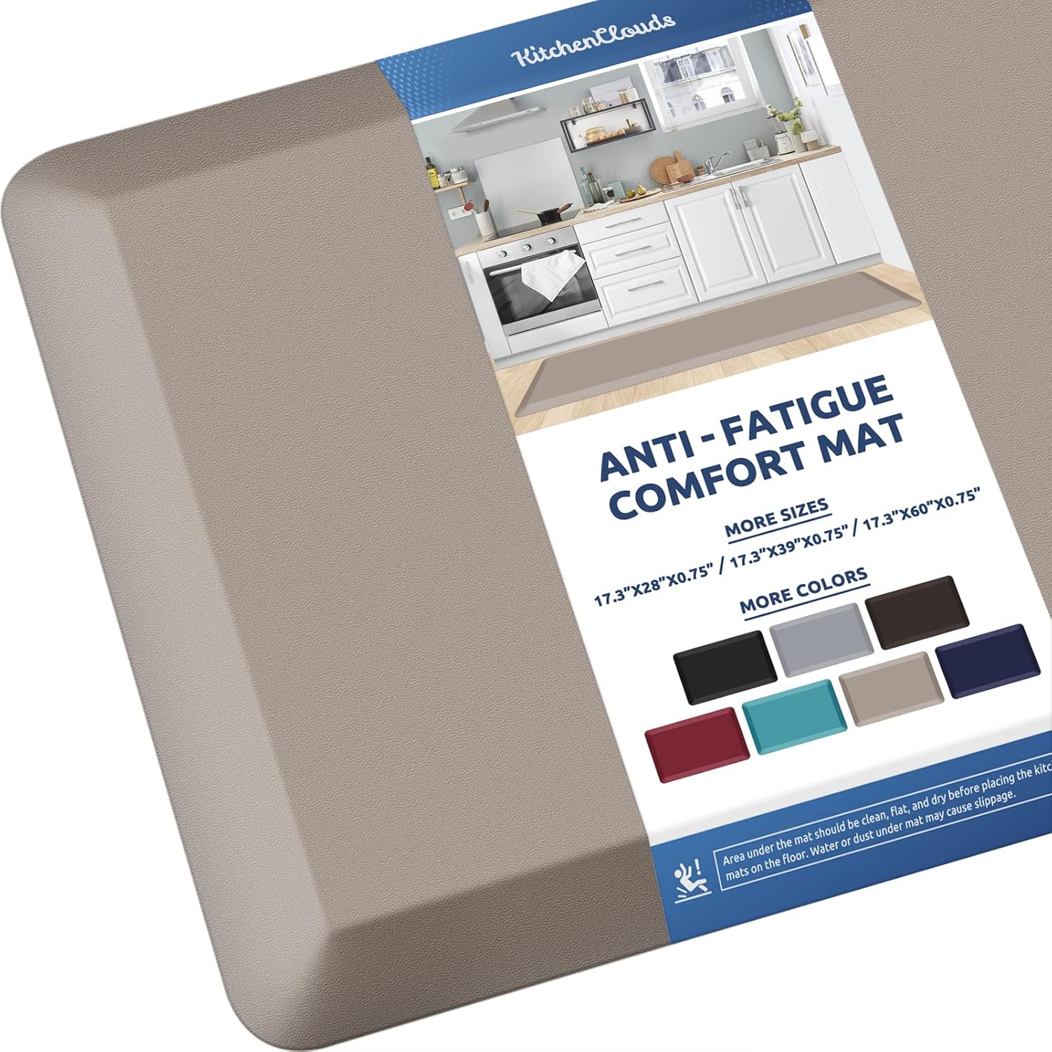 KitchenClouds Kitchen Mat Cushioned Anti Fatigue Rug 17.3