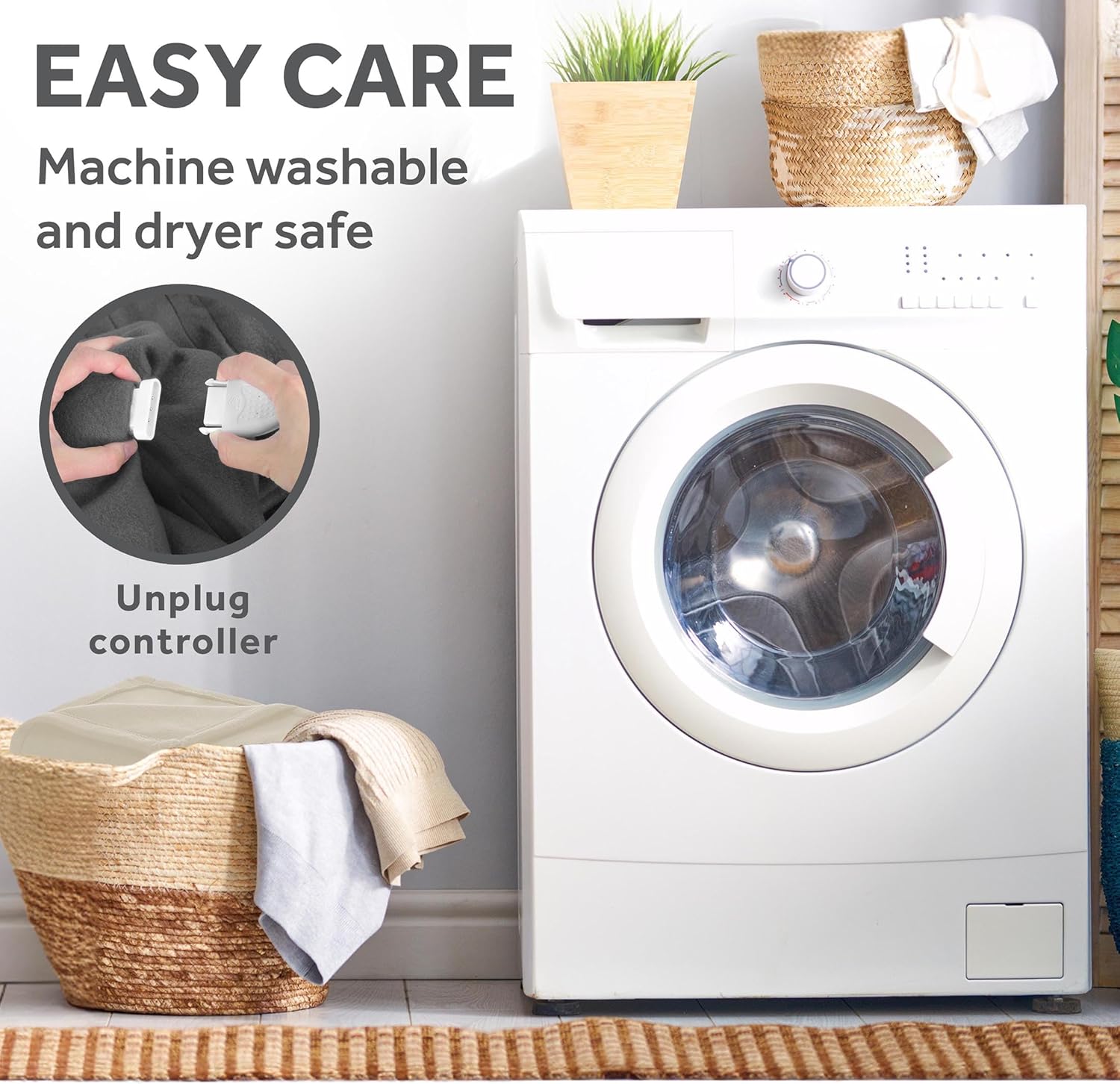 Sunbeam Royal Ultra Rodeen Blue Plaid Heated Personal Throw / Blanket, Cozy-Warm, Adjustable Heat Settings