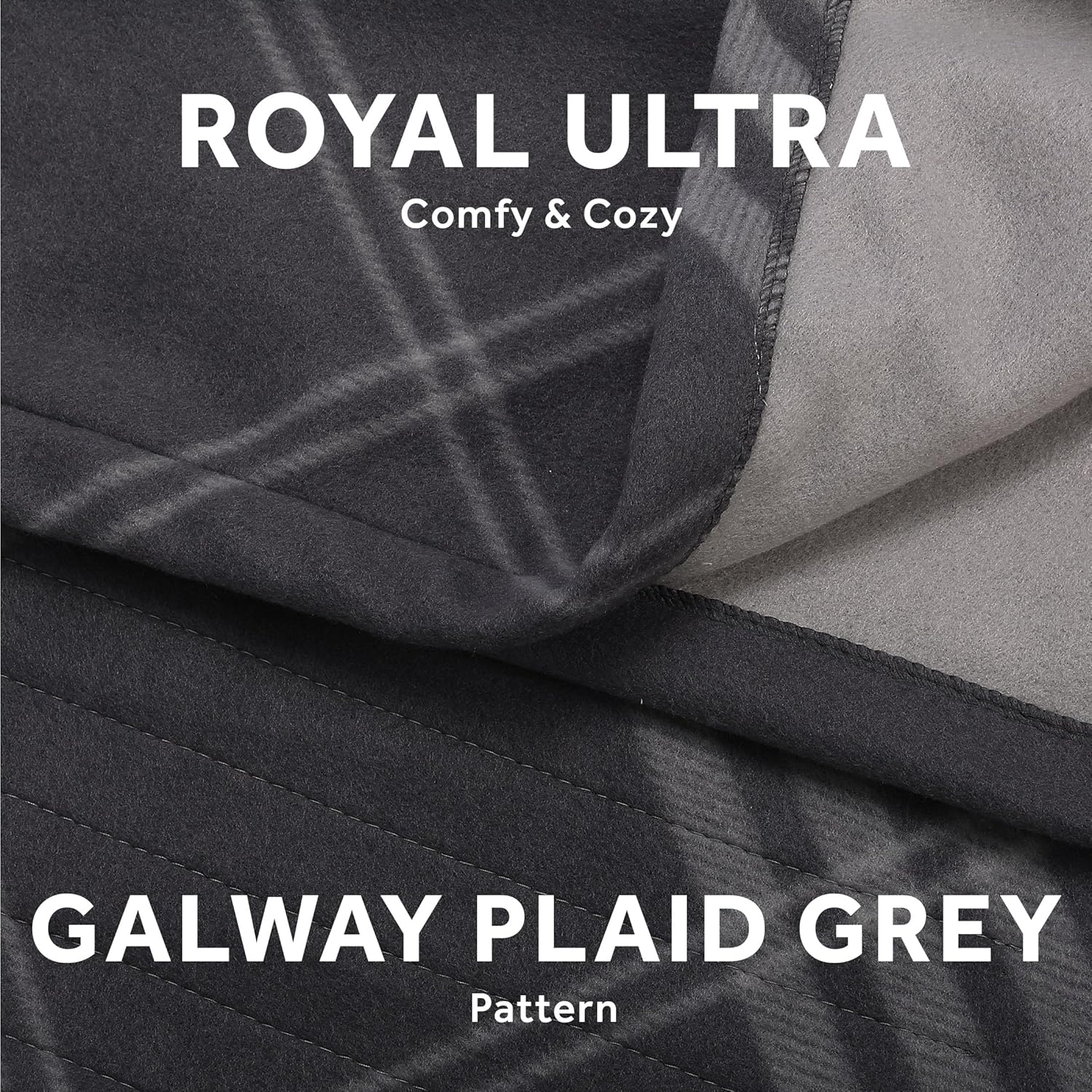 Sunbeam Royal Ultra Rodeen Blue Plaid Heated Personal Throw / Blanket, Cozy-Warm, Adjustable Heat Settings