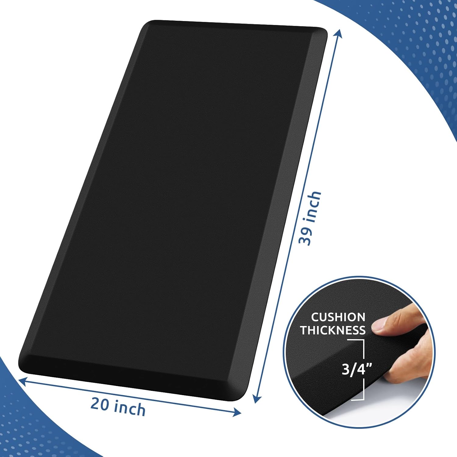 KitchenClouds Kitchen Mat Cushioned Anti Fatigue Rug 17.3