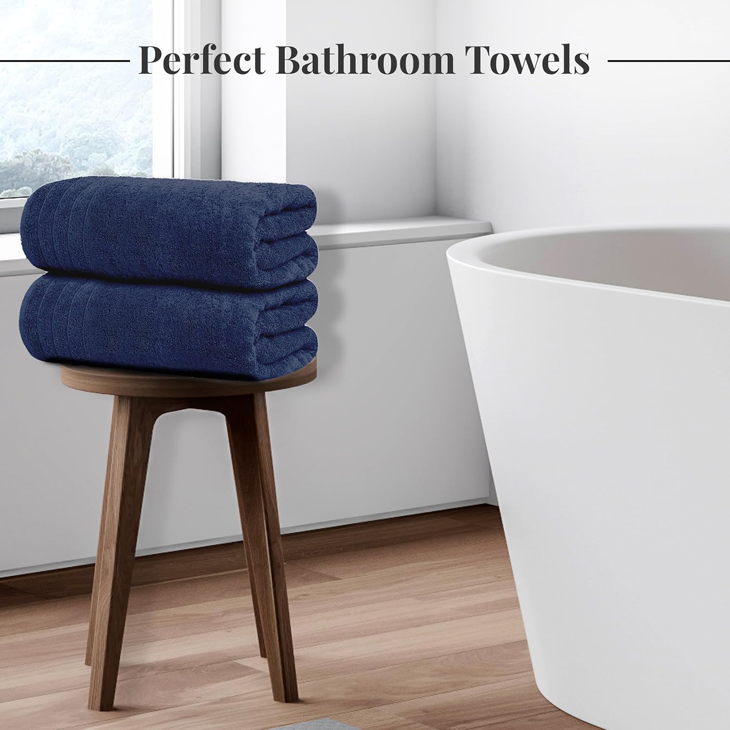 Tens Towels Extra Large Bath Towels 30 x 60 Inches, 100% Cotton, Larger & Lighter, Quicker to Dry, Lighter Weight, Super Soft and Absorbent, Perfect Bathroom Towels