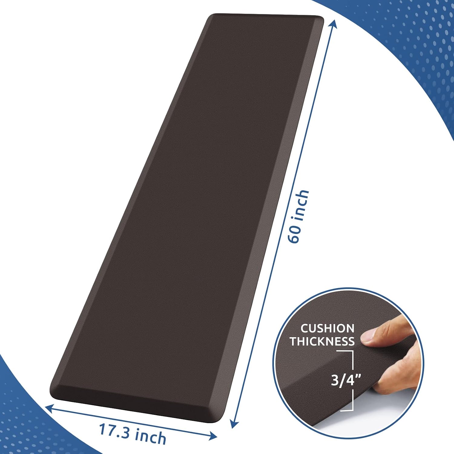 KitchenClouds Kitchen Mat Cushioned Anti Fatigue Rug 17.3