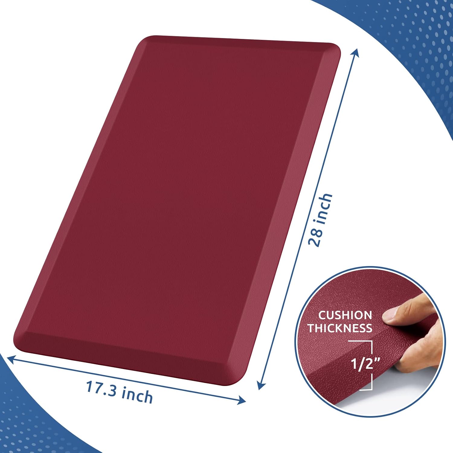 KitchenClouds Kitchen Mat Cushioned Anti Fatigue Rug 17.3