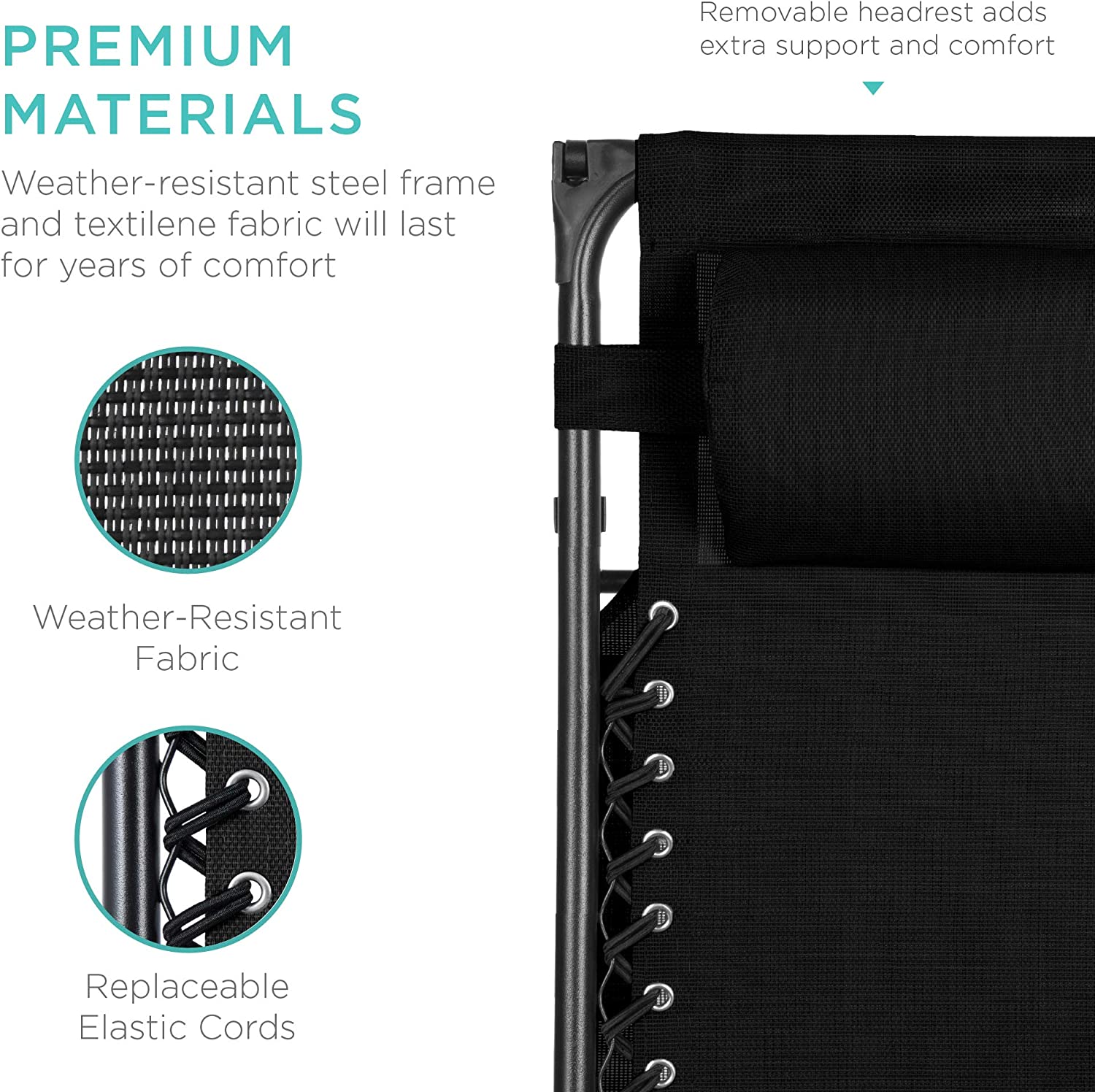 Folding Zero Gravity Outdoor Recliner Patio Lounge Chair w/Adjustable Canopy Shade, Headrest, Side Accessory Tray, Textilene Mesh - Beige