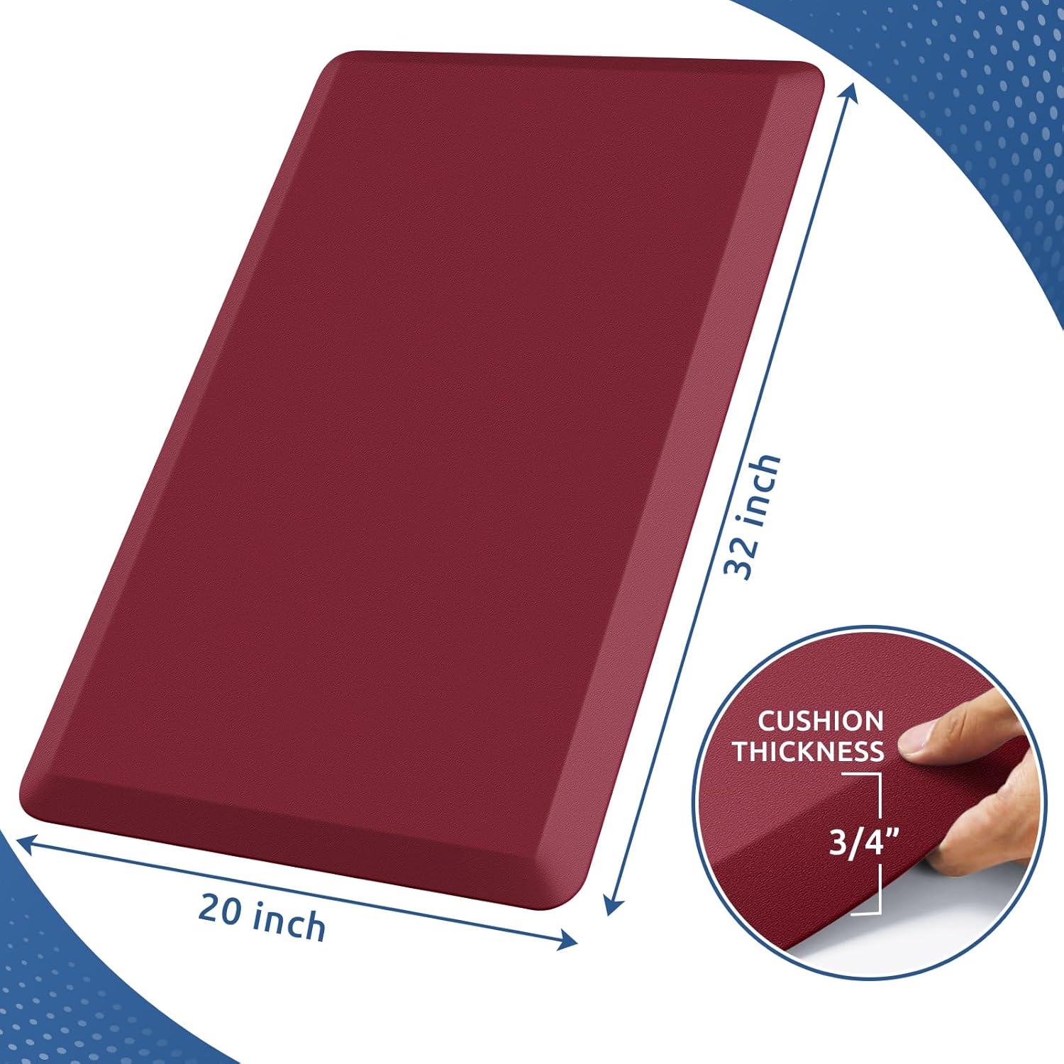 KitchenClouds Kitchen Mat Cushioned Anti Fatigue Rug 17.3