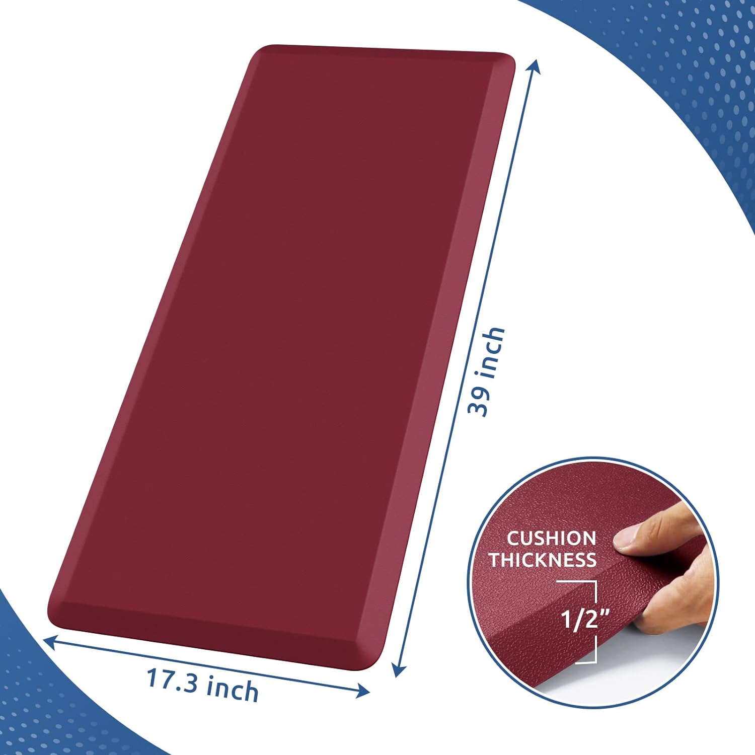 KitchenClouds Kitchen Mat Cushioned Anti Fatigue Rug 17.3