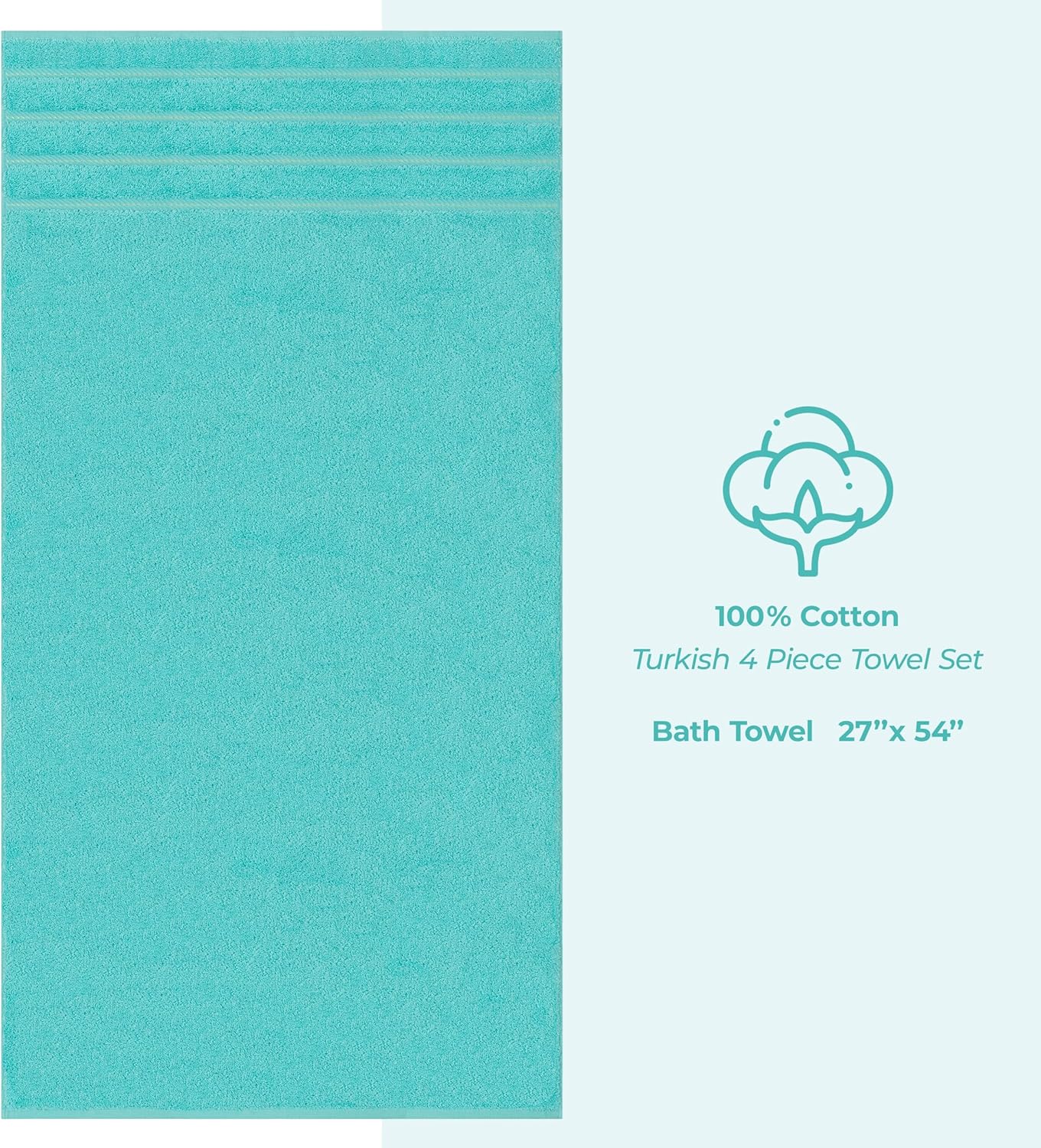 American Soft Linen Luxury 6 Piece Towel Set, 2 Bath Towels 2 Hand Towels 2 Washcloths, 100% Cotton Turkish Towels for Bathroom, Light Grey Towel Sets