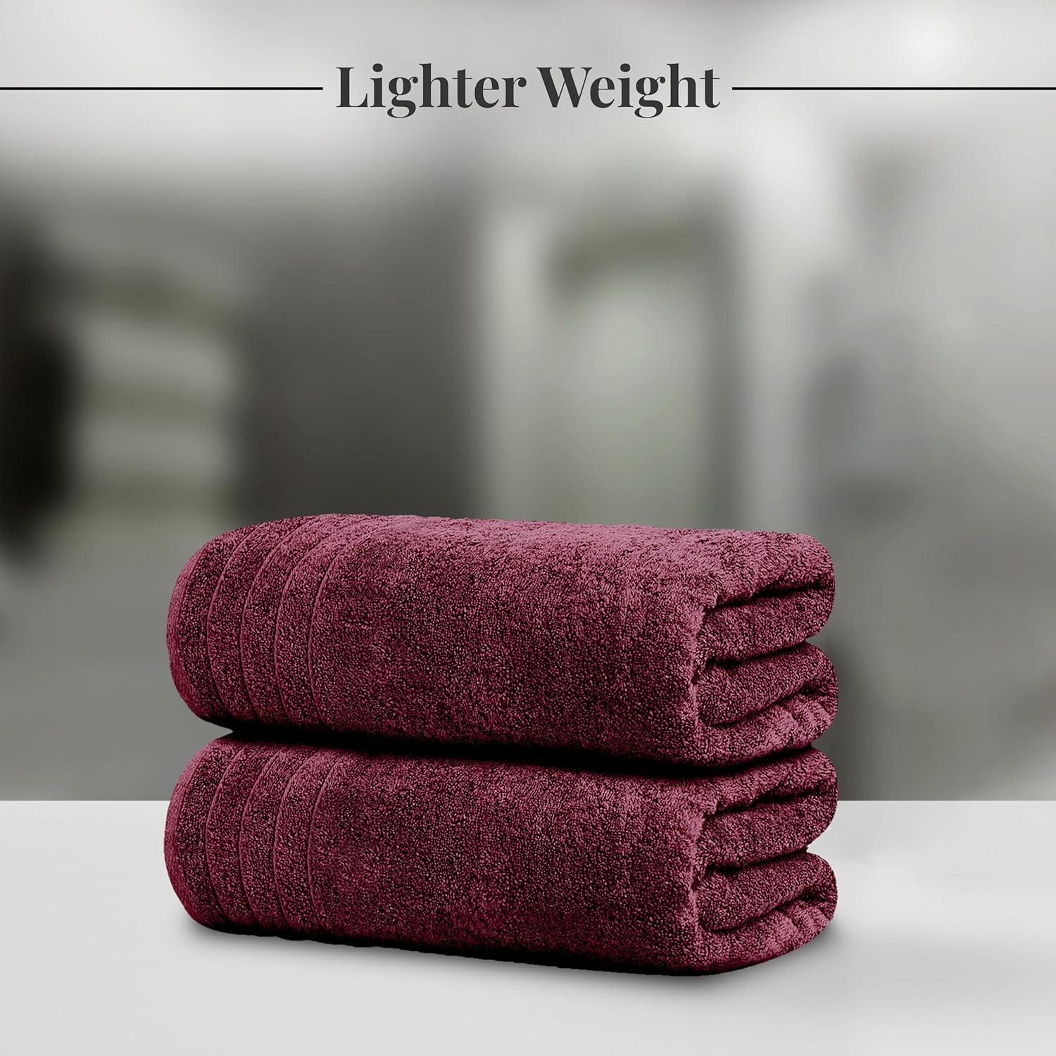 Tens Towels Extra Large Bath Towels 30 x 60 Inches, 100% Cotton, Larger & Lighter, Quicker to Dry, Lighter Weight, Super Soft and Absorbent, Perfect Bathroom Towels
