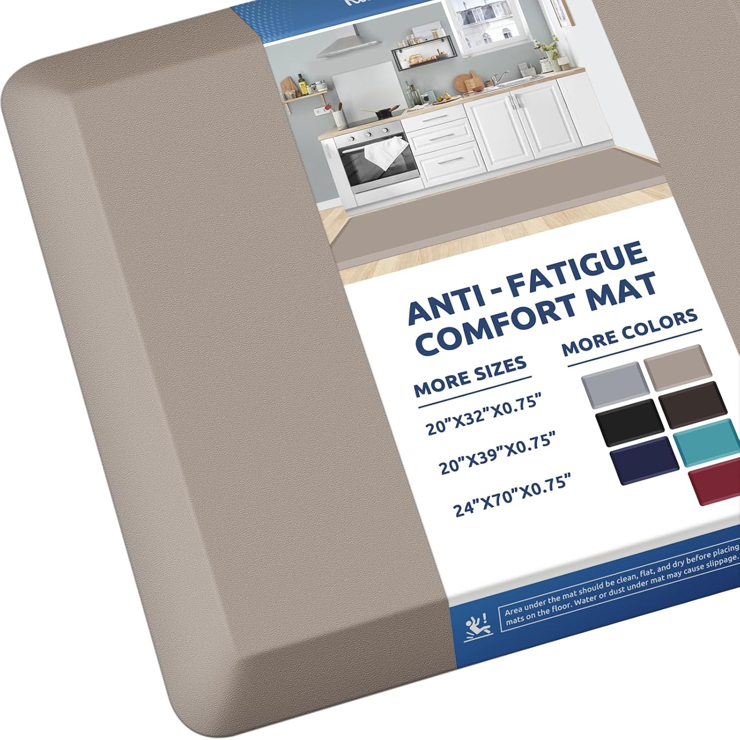 KitchenClouds Kitchen Mat Cushioned Anti Fatigue Rug 17.3