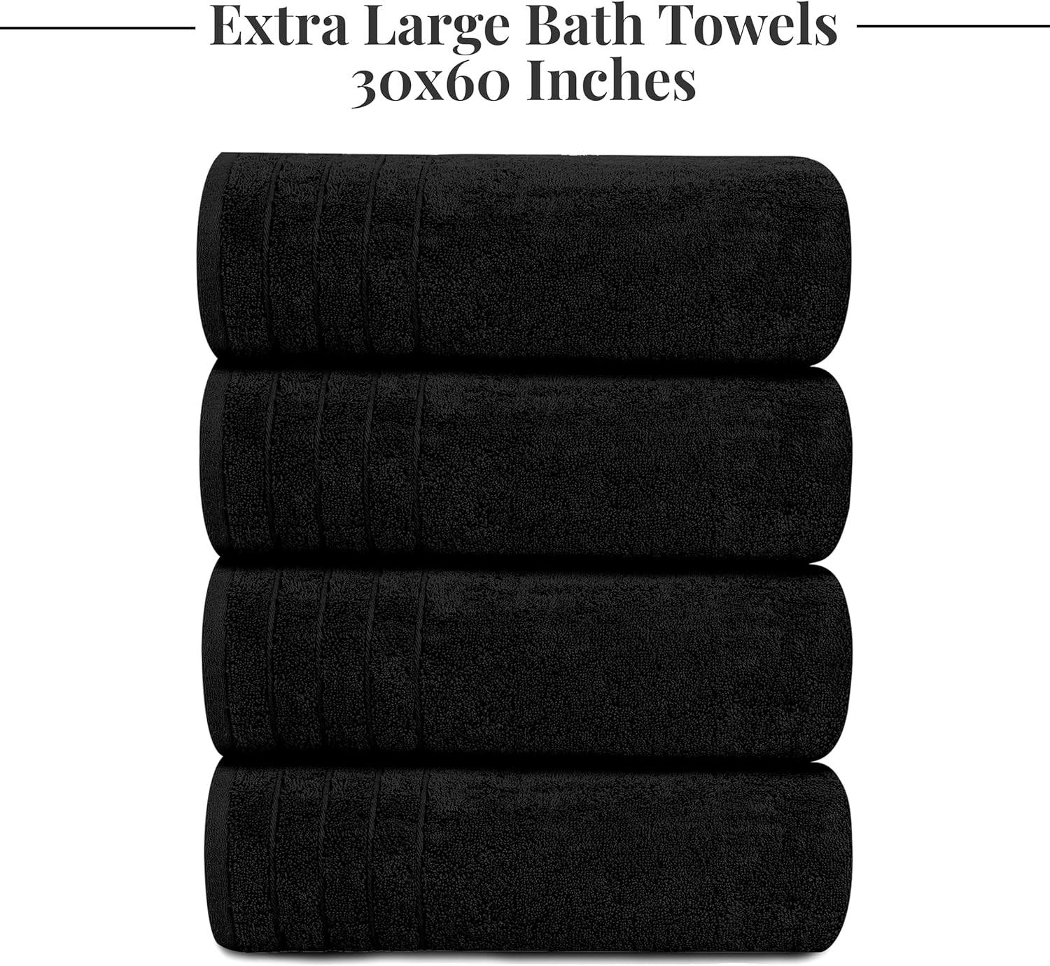 Tens Towels Extra Large Bath Towels 30 x 60 Inches, 100% Cotton, Larger & Lighter, Quicker to Dry, Lighter Weight, Super Soft and Absorbent, Perfect Bathroom Towels