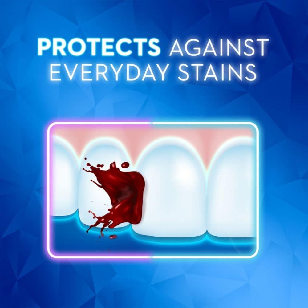 Crest 3D White Advanced Luminous Mint Teeth Whitening Toothpaste, 3.7 oz Pack of 4 - Helps Remove Surface Stains, Whitens Teeth, Strengthens Tooth Enamel, Protects Against Cavities