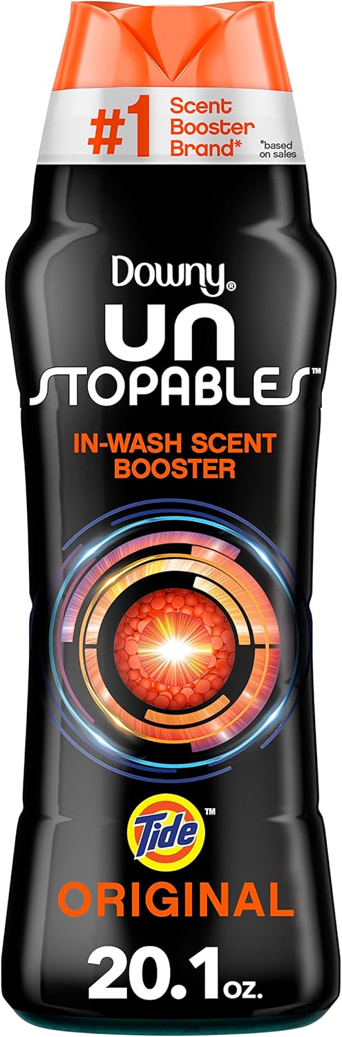 Downy Unstopables In Wash Scent Booster Beads, Fresh Scent, 24 oz, Downy Scent Booster Beads, Unstoppable Laundry Beads, Odor Protection
