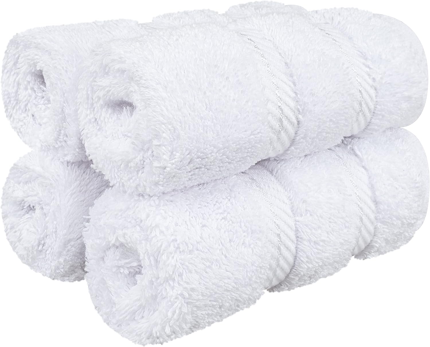American Soft Linen Luxury 6 Piece Towel Set, 2 Bath Towels 2 Hand Towels 2 Washcloths, 100% Cotton Turkish Towels for Bathroom, Light Grey Towel Sets