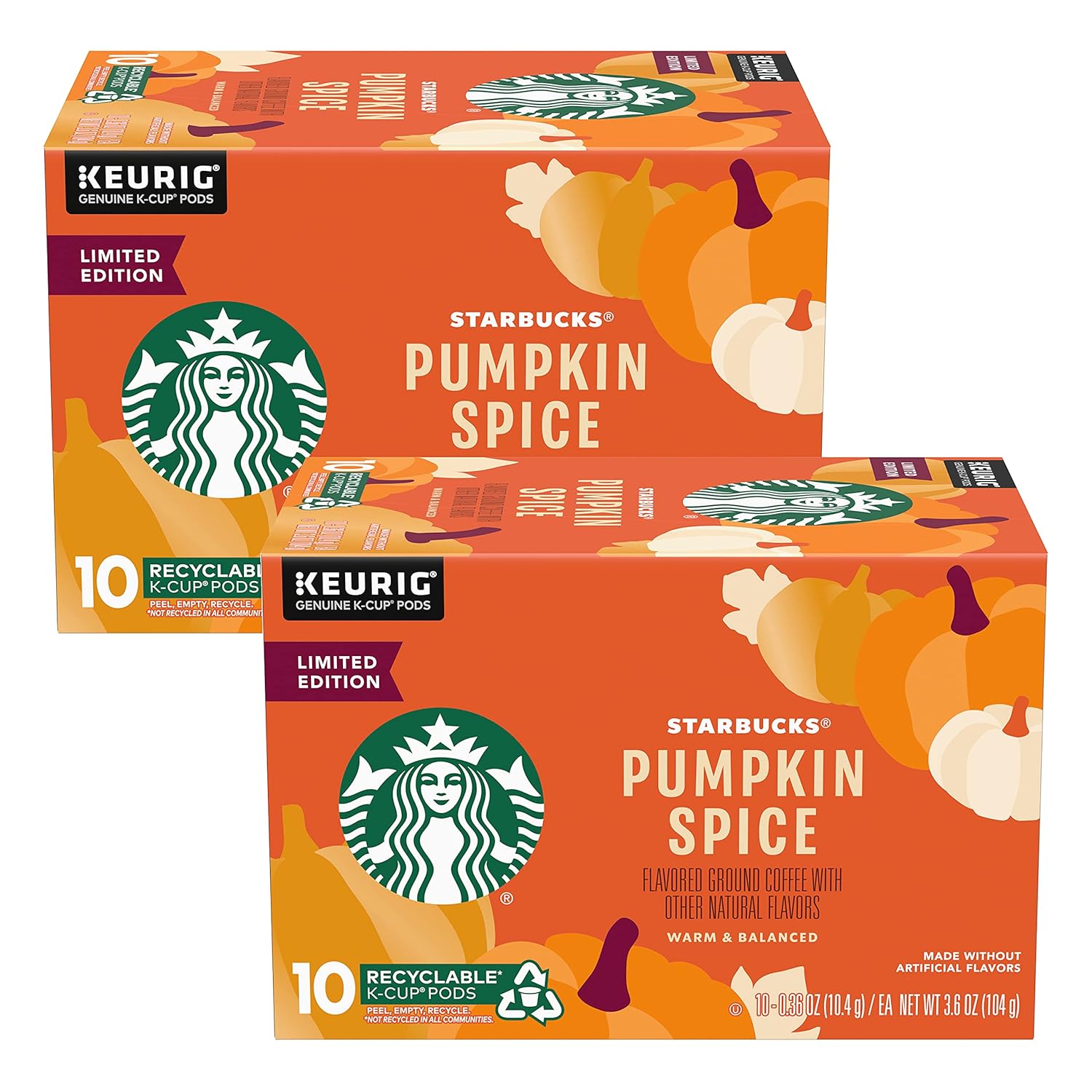 Starbucks K-Cup Coffee Pods, Starbucks Blonde Roast Coffee, Veranda Blend for Keurig Brewers, 100% Arabica, 6 boxes (60 pods total)