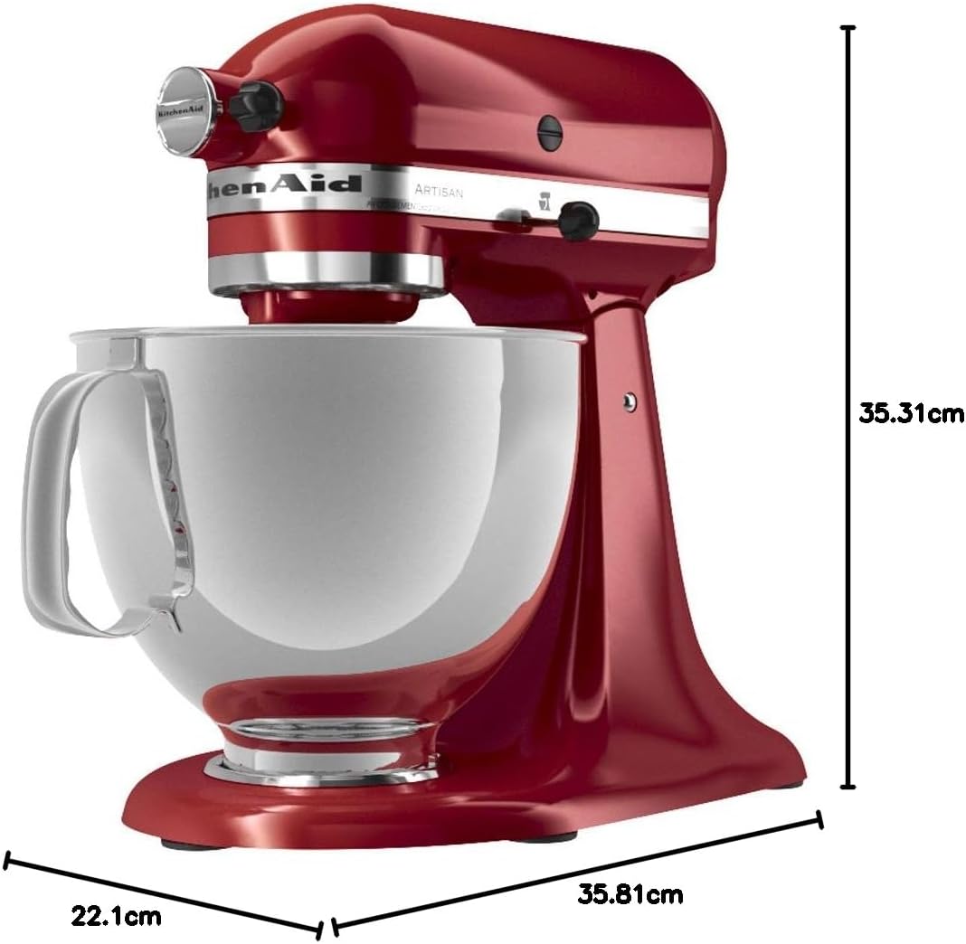 KitchenAid Artisan Series 5 Quart Tilt Head Stand Mixer with Pouring Shield KSM150PS, Removable bowl, Aqua Sky