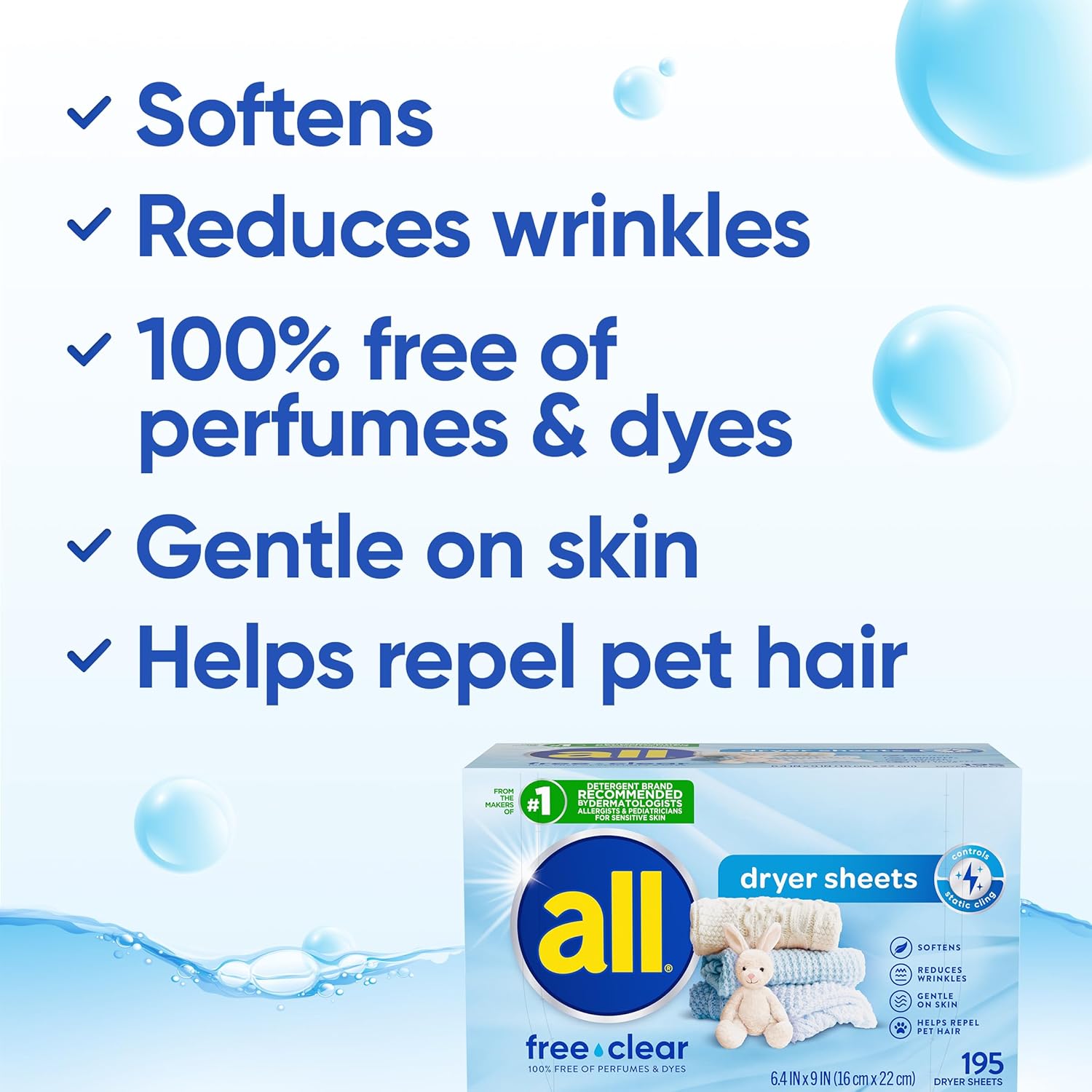 All Mighty Pacs Laundry Detergent, Free Clear for Sensitive Skin, Tub, 60 Count