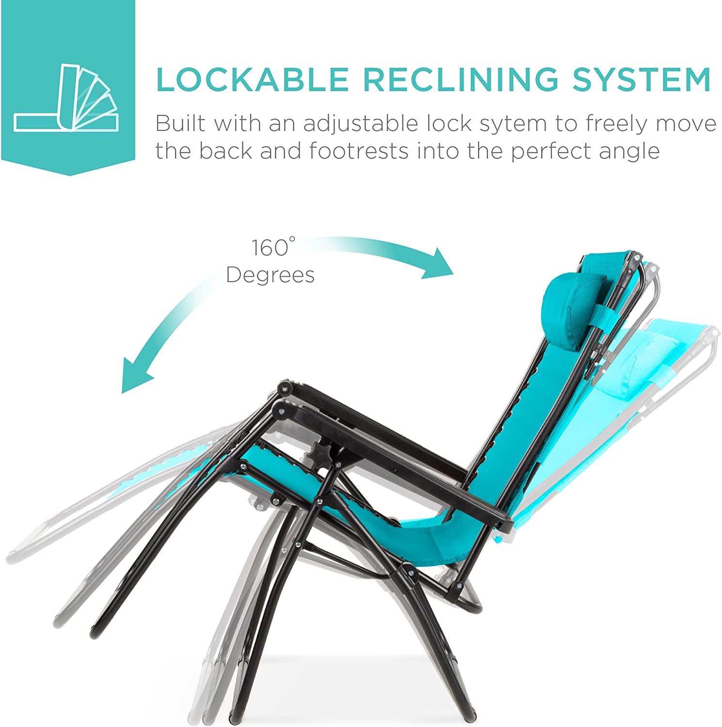 Folding Zero Gravity Outdoor Recliner Patio Lounge Chair w/Adjustable Canopy Shade, Headrest, Side Accessory Tray, Textilene Mesh - Beige