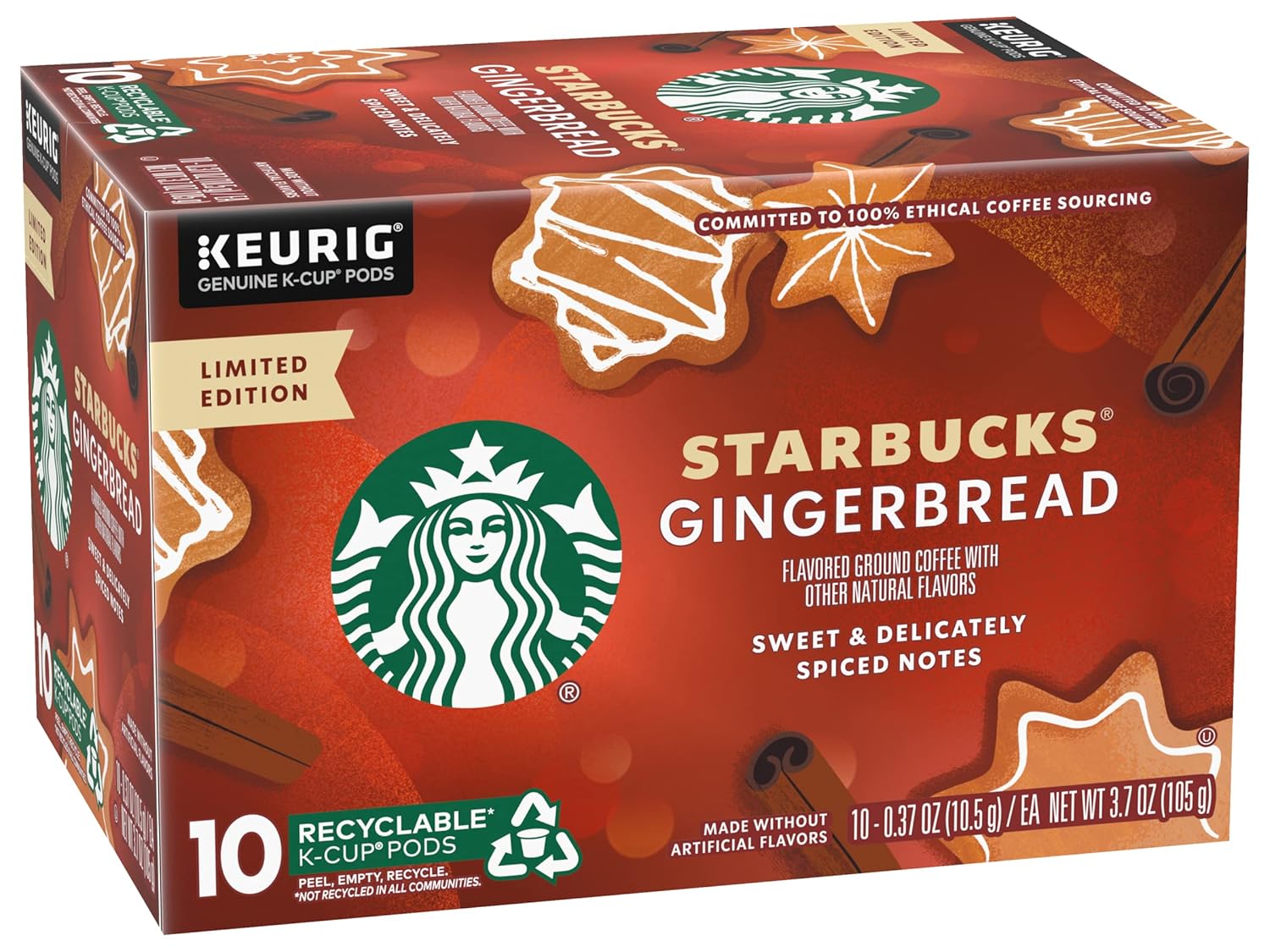 Starbucks K-Cup Coffee Pods, Starbucks Blonde Roast Coffee, Veranda Blend for Keurig Brewers, 100% Arabica, 6 boxes (60 pods total)