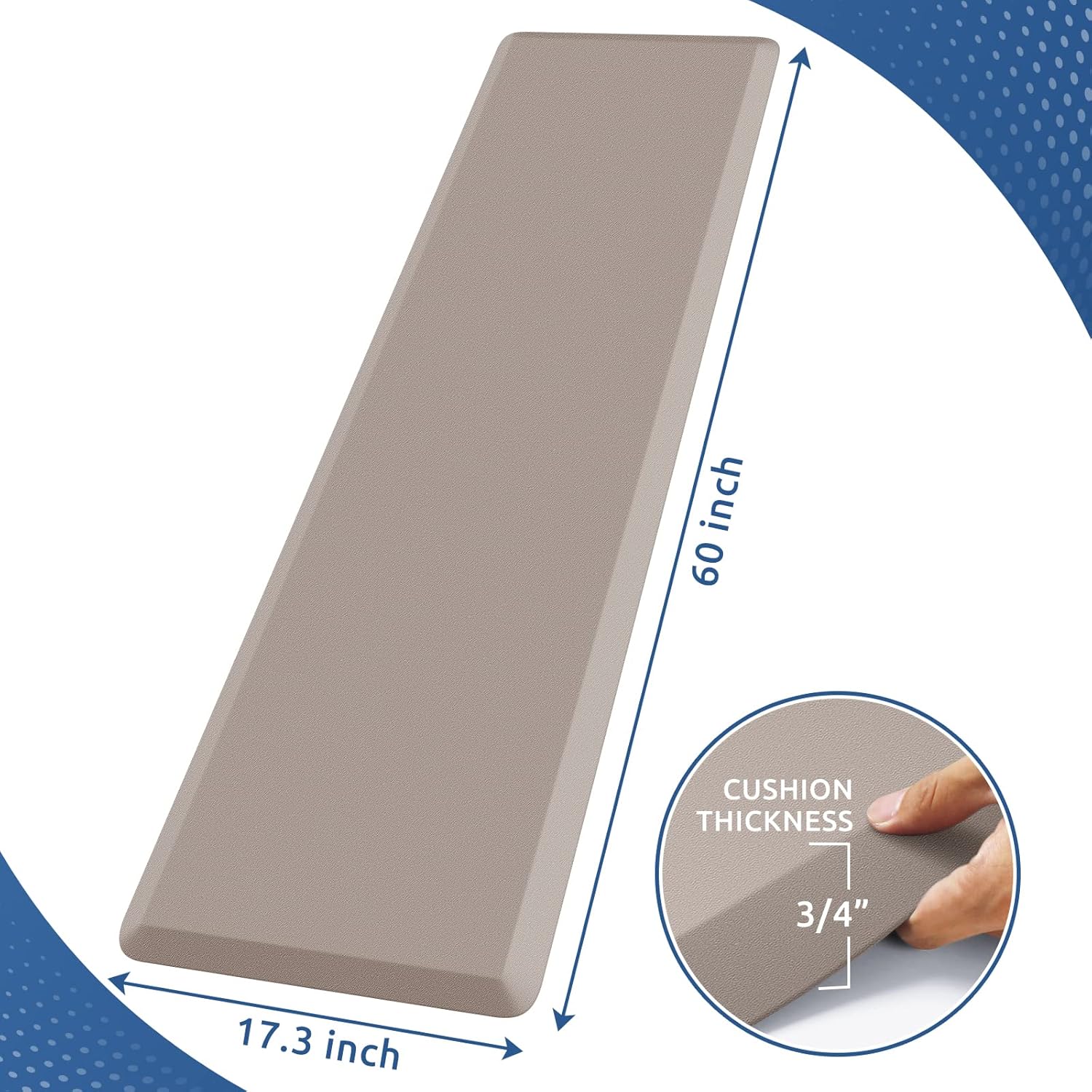 KitchenClouds Kitchen Mat Cushioned Anti Fatigue Rug 17.3