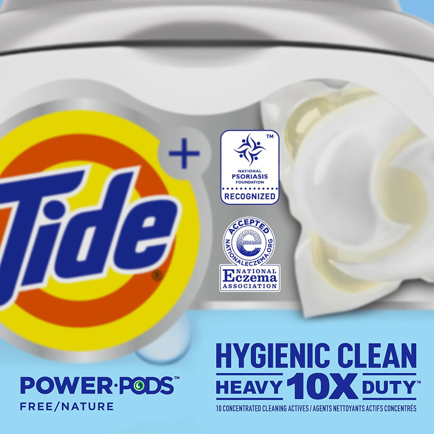 Tide Hygienic Clean Heavy 10x Duty Power PODS Laundry Detergent Pacs For Visible and Invisible Dirt, Spring Meadow Scent, 45 Count