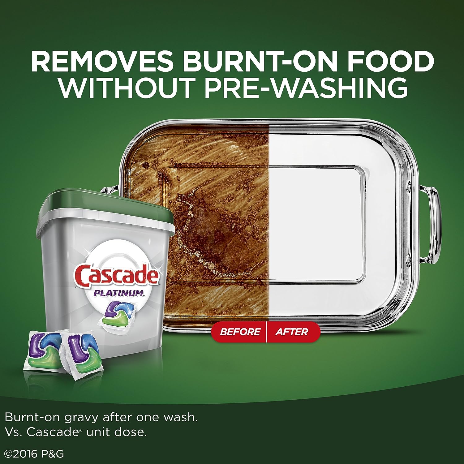 Cascade Platinum Dishwasher Pods, Dishwasher Detergent, Dishwasher Pod, Dishwasher Soap Pod, Actionpacs Dish Washing Pod, Lemon, 62 Count Dishwasher Detergent Pods