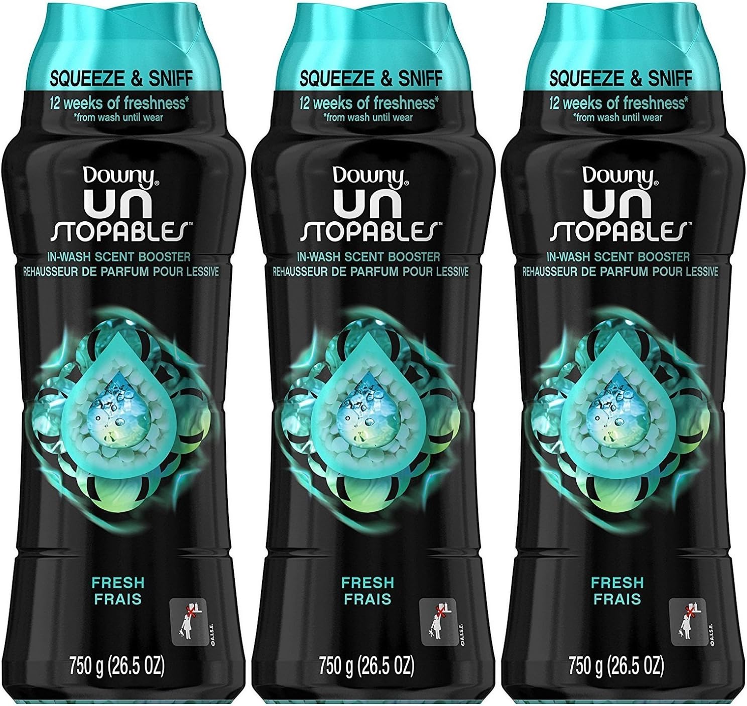 Downy Unstopables In Wash Scent Booster Beads, Fresh Scent, 24 oz, Downy Scent Booster Beads, Unstoppable Laundry Beads, Odor Protection
