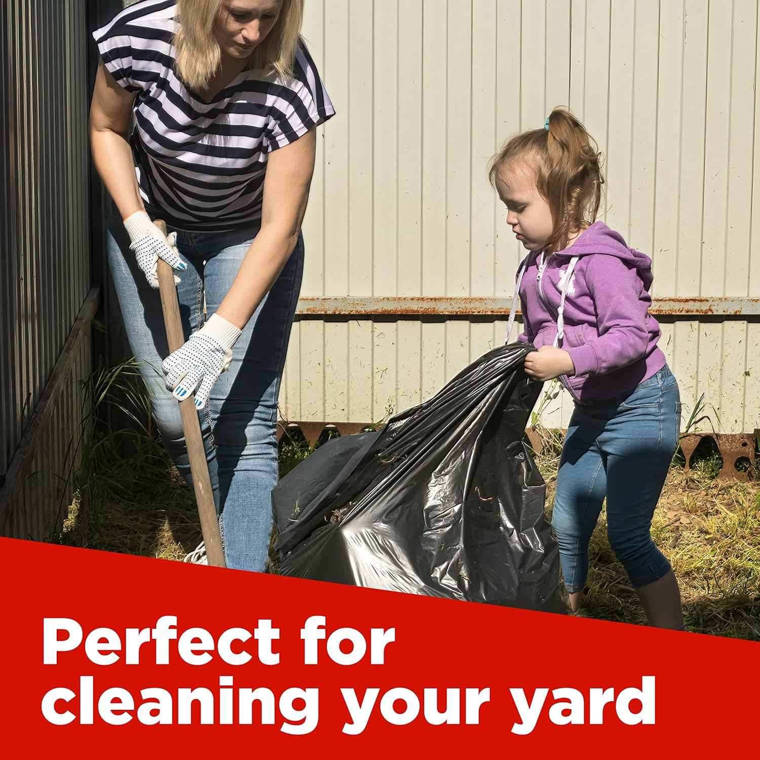 ToughBag 64-65 Gallon Industrial Trash Bags, 50 x 60” Large Black Garbage Bags (50 COUNT) – 60 Gallon Trash Bags, Outdoor Garbage Can Liner for Custodians, Landscapers, Contractors - Made In USA