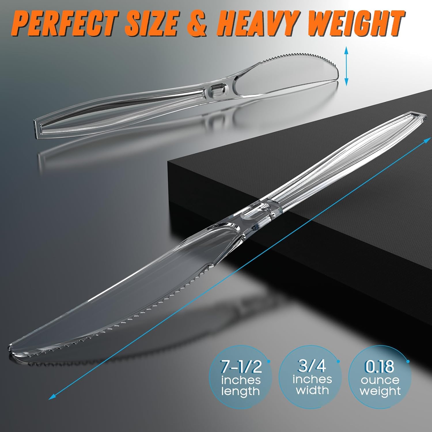 360 Count Plastic Silver Ware Heavy Duty, 120 Forks, 120 Spoons, 120 Knives, Heat Resistant & BPA Free Disposable SilverWare, Disposable Cutlery set, Premium Clear Utencils for Party Supply