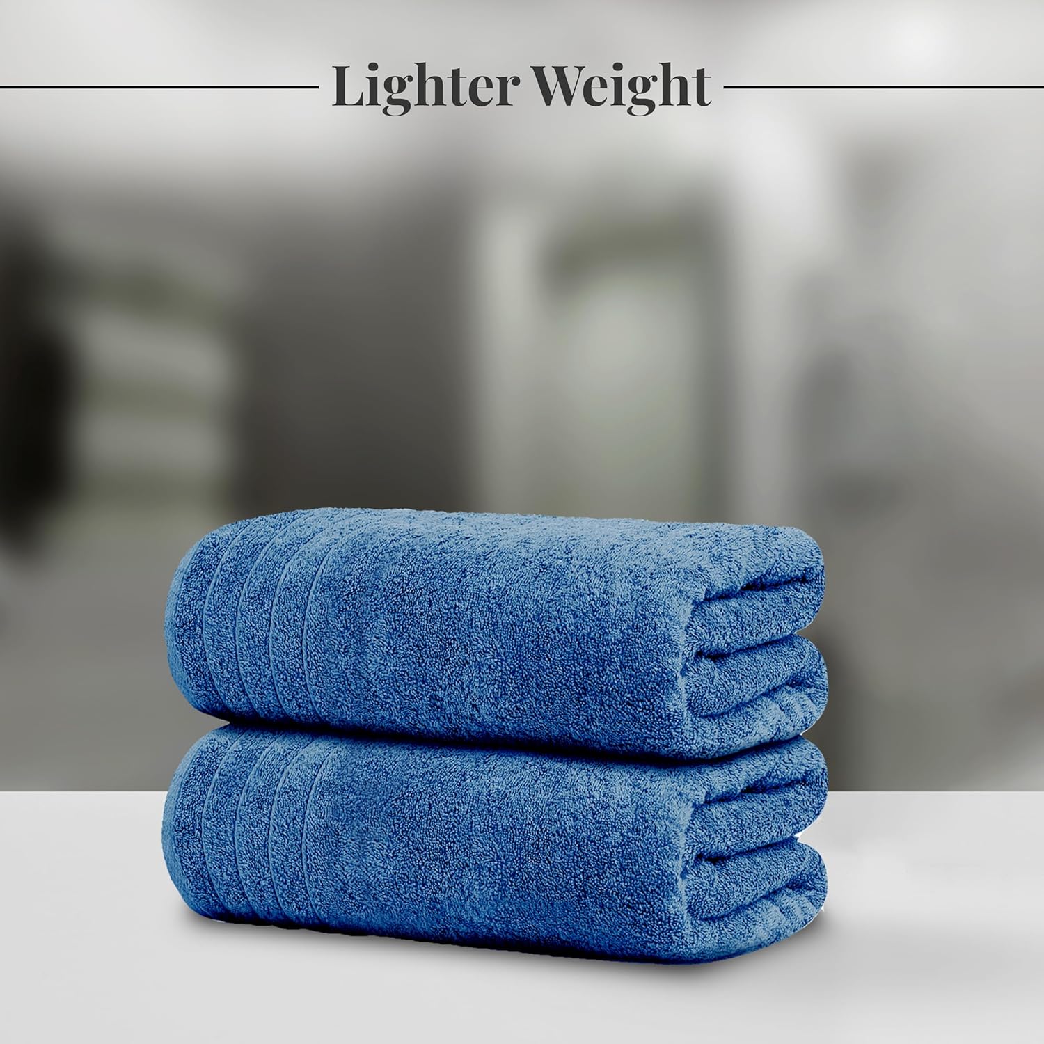 Tens Towels Extra Large Bath Towels 30 x 60 Inches, 100% Cotton, Larger & Lighter, Quicker to Dry, Lighter Weight, Super Soft and Absorbent, Perfect Bathroom Towels