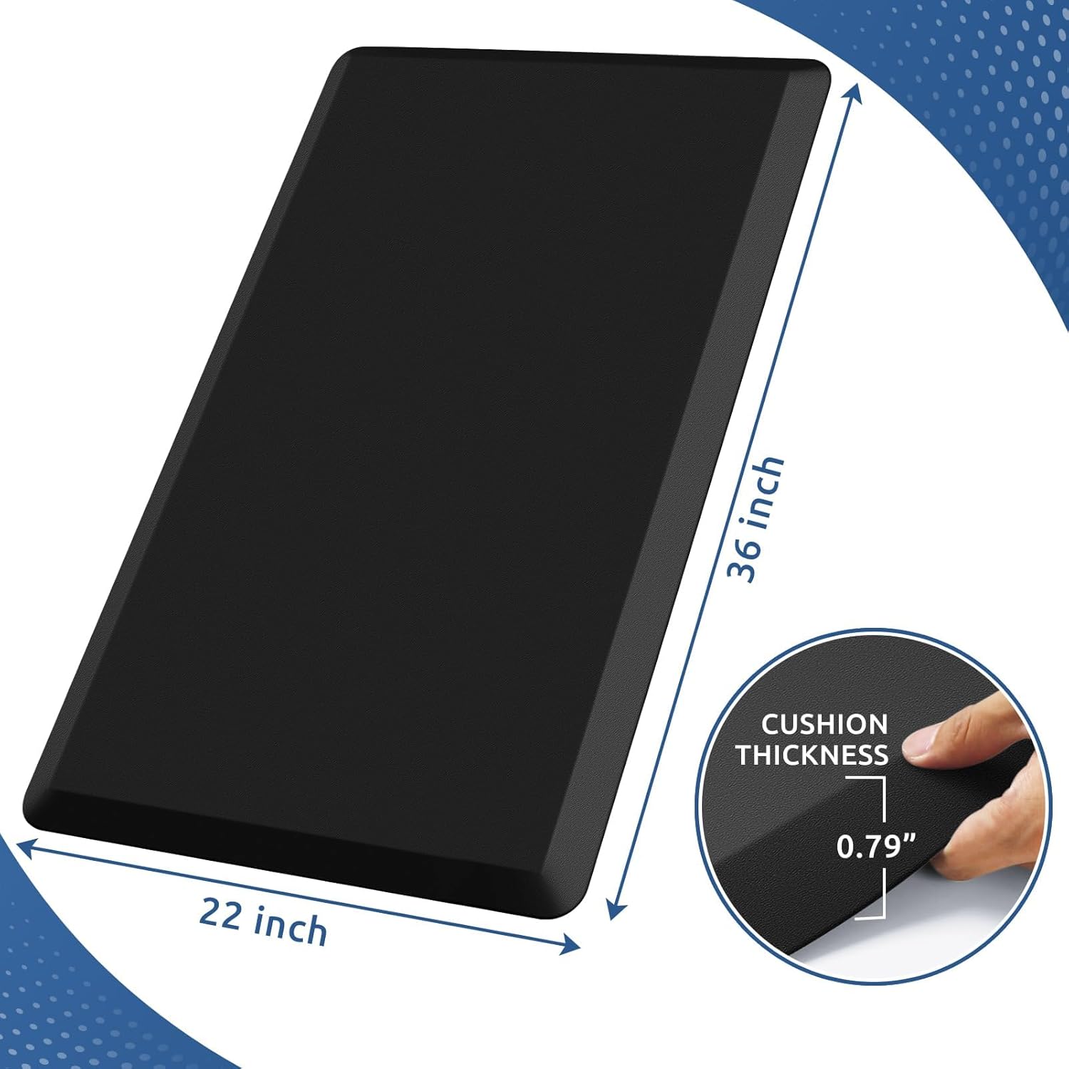 KitchenClouds Kitchen Mat Cushioned Anti Fatigue Rug 17.3